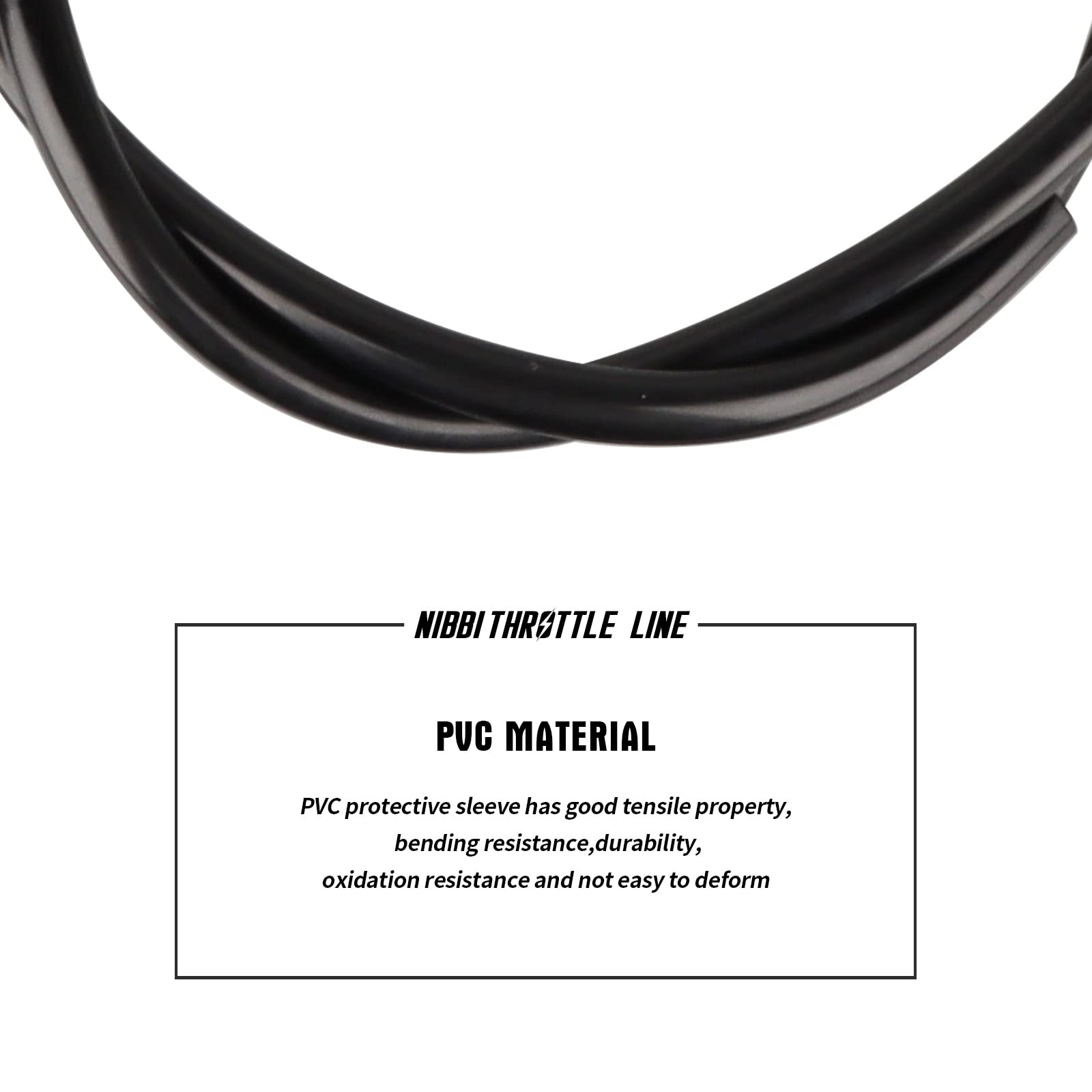 NIBBI Throttle Cable 93.5cm, Universal Replacement Motorcycle 36.8'' Adjustable Throttle Cable, For Dirt Bike Pit Bike YAMAHA Ka