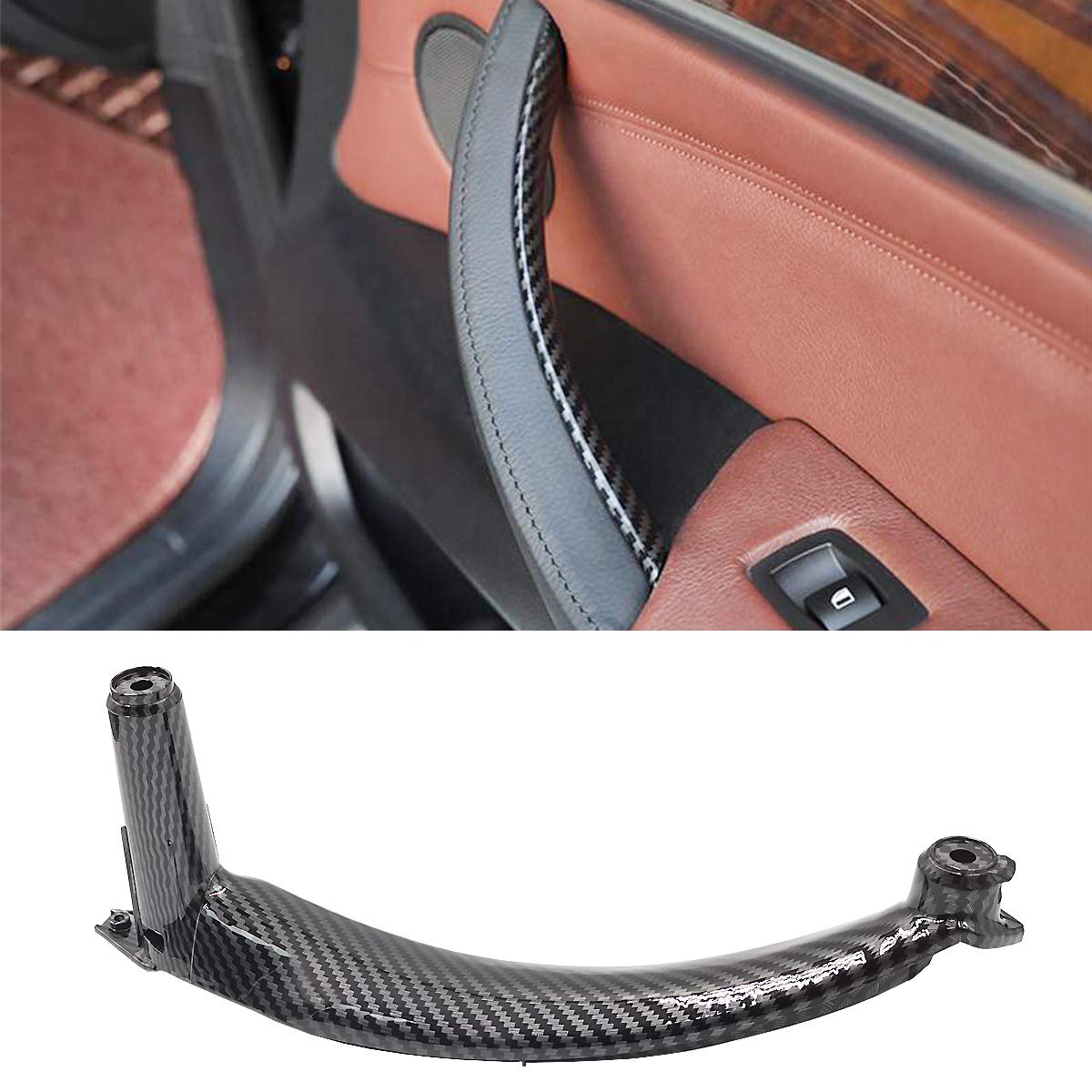 Jaronx For Bmw X5 E70/X6 E71 Door Handle,Carbon Fiber Pattern Door Pull Handle R WBCARB08GHHPKKX