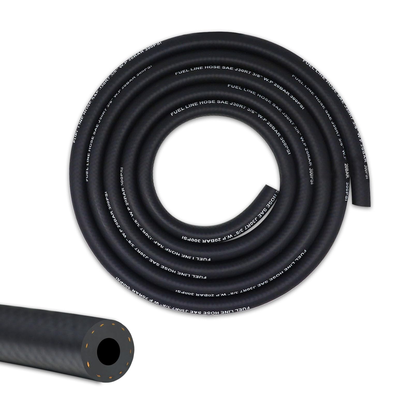 Vwtni 3/8 Fuel Line, Fuel Line Hose 5 Feet, Nbr Rubber Gasoline Tube