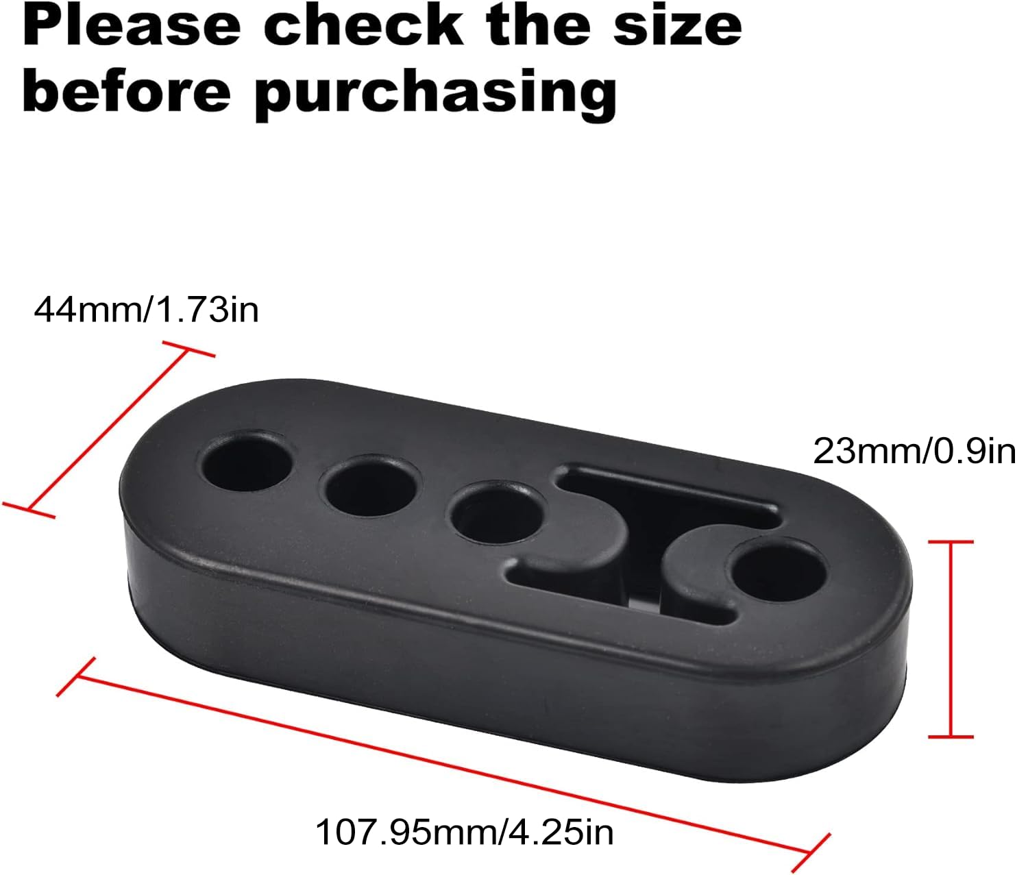 Evil Energy Exhaust Hanger Rubber Adjustable Insulator Bushing Mount 4 Holes Universal 2Pcs