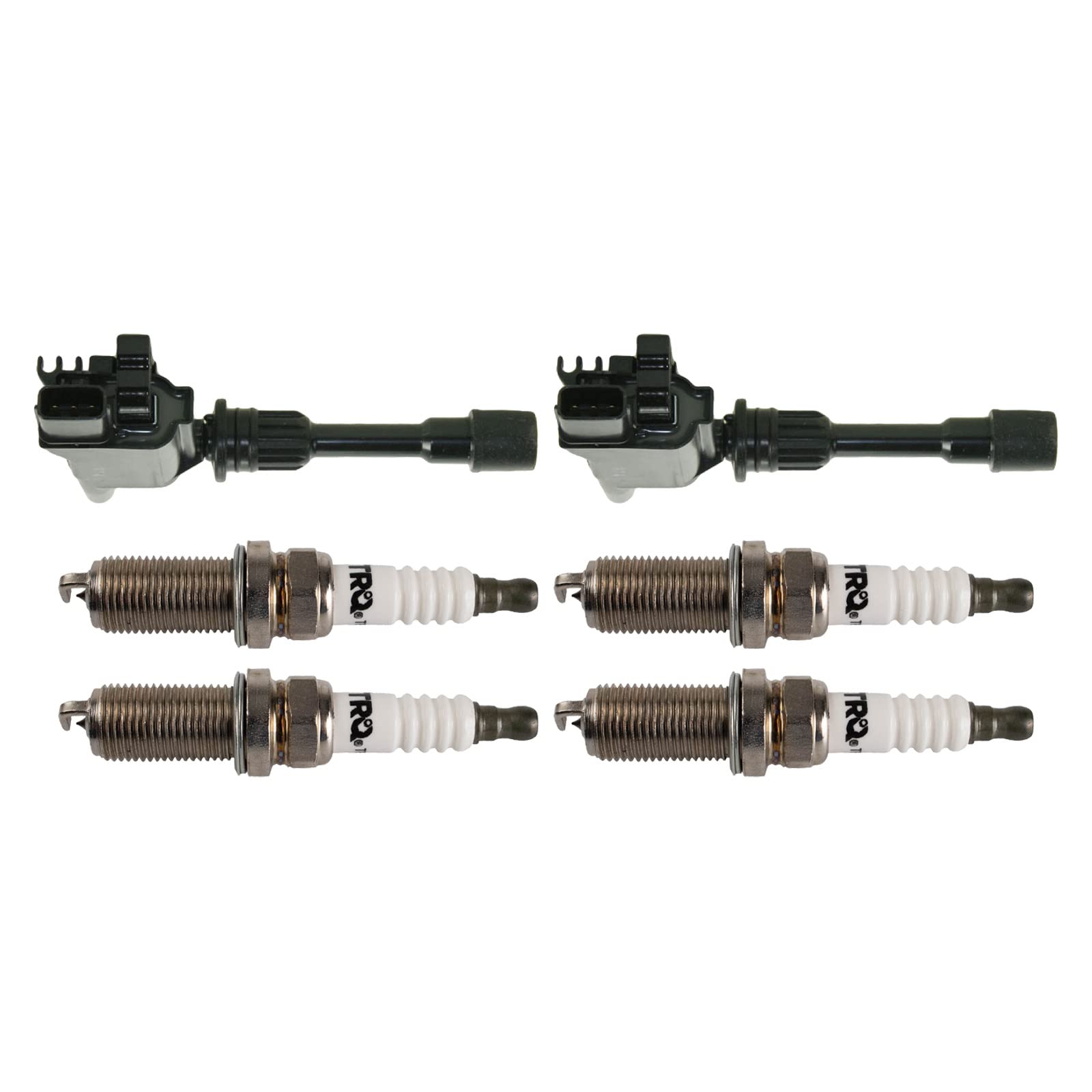 Trq Ignition Kit Ignition Coil Spark Plugs Compatible With 2001-2003 Mazda Protege 2002-2003 Protege5