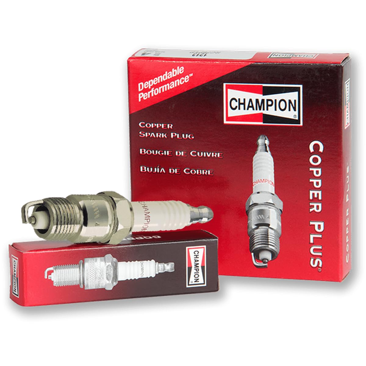 Champion RJ19LM (868) Copper Plus Spark Plug for Small Engines - 4 Pack Replacement
