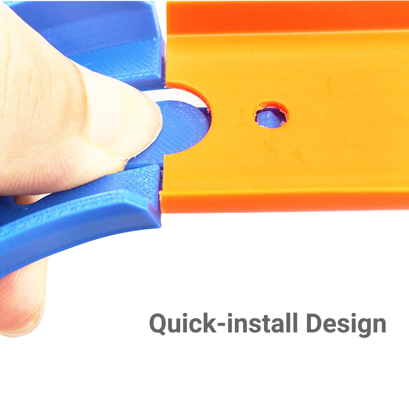 ARSUNOVO Racetrack Connectors Compatible with Hot Wheels,90 Degree Banked Turn,4 Packs,Upgrade Edition