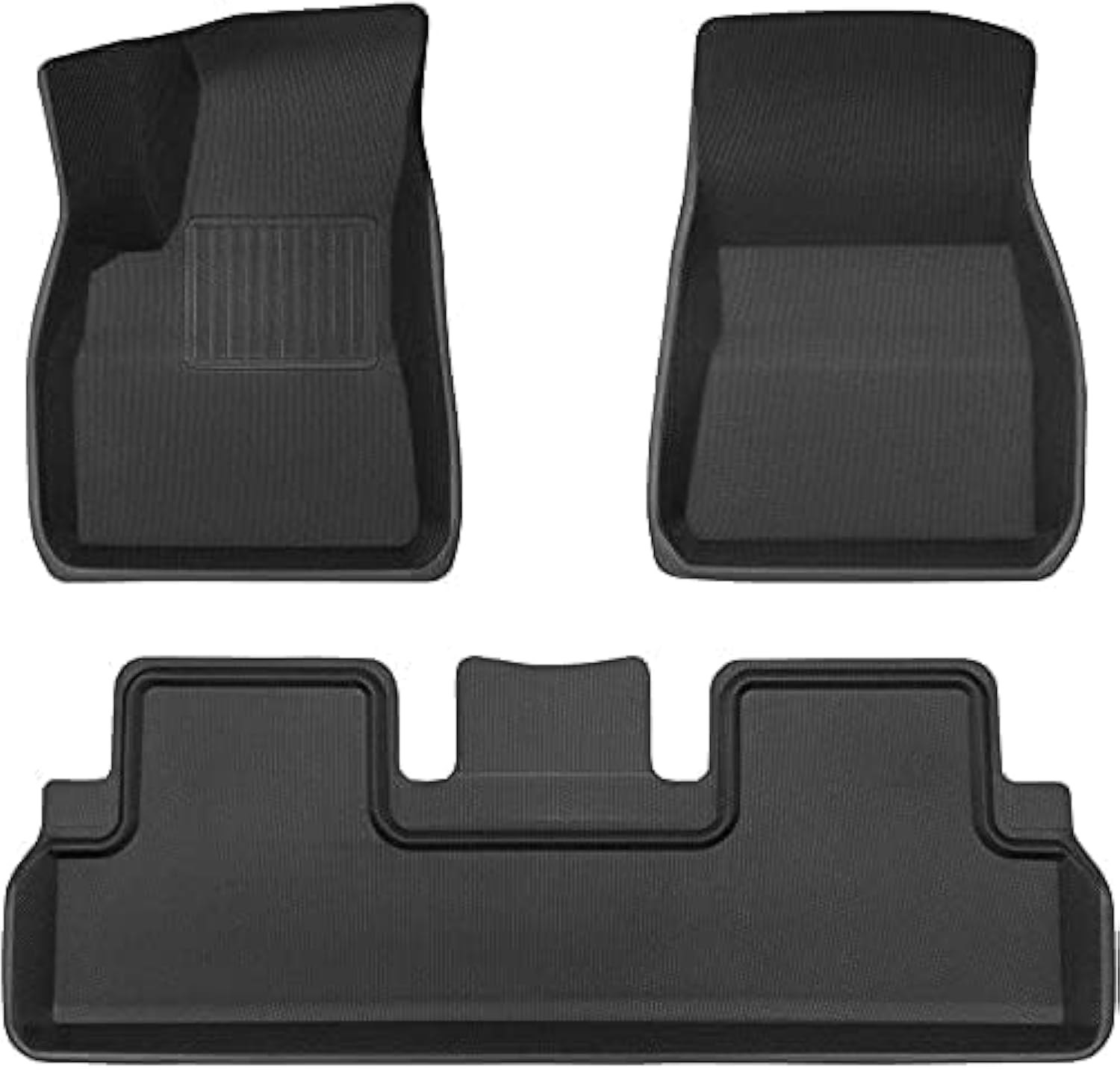 Taptes Floor Mats For Tesla Model 3 2017-2025, Premium All Weather Anti-Slip Waterproof Floor Liners Car Interior Accessories -