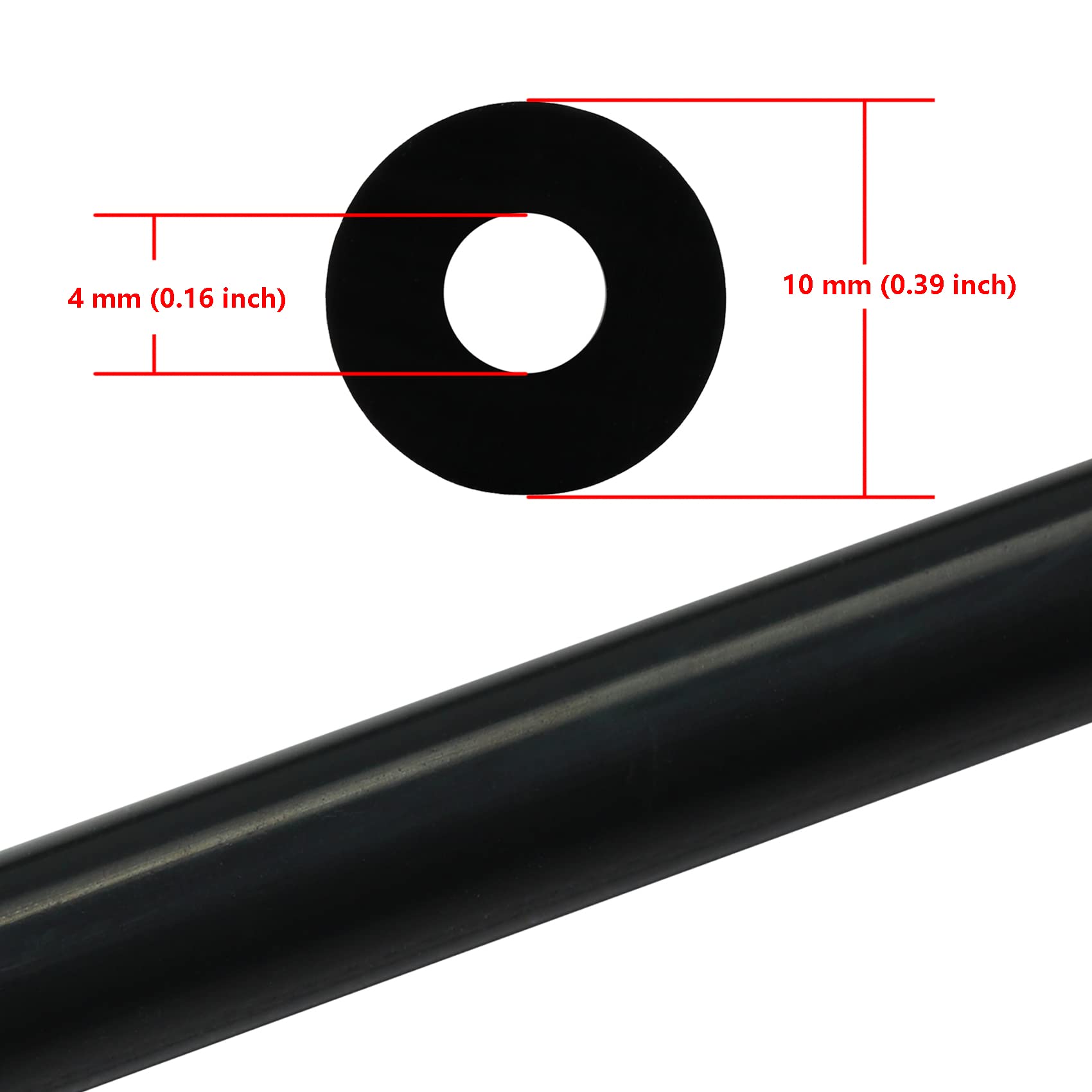 Ucreative 5Ft Id 5/32'' (4Mm) High Temperature Silicone Vacuum Tubing Hose 130Psi Max Pressure Black