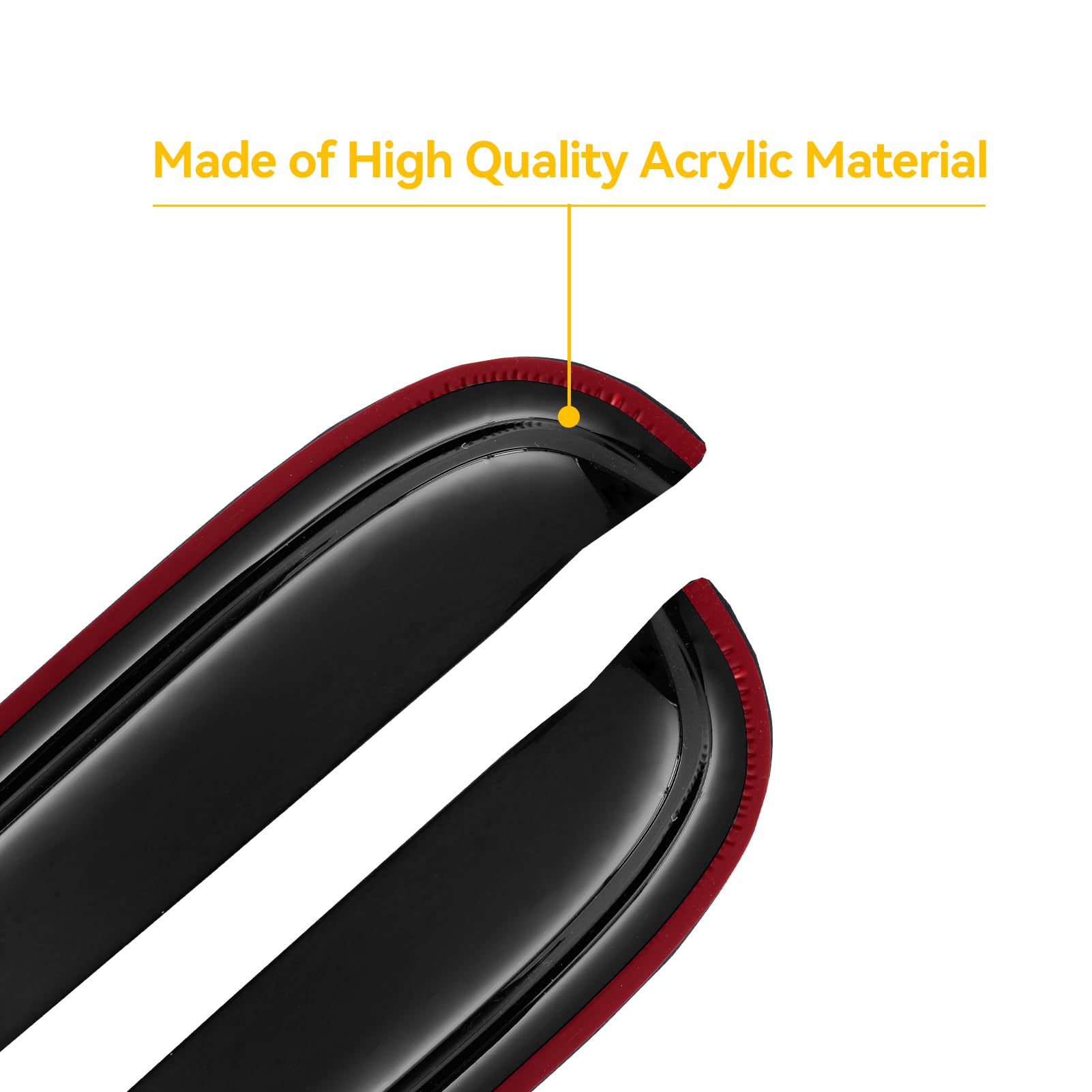 In-Channel Window Rain Guards Visors For 1993-2011 Ford Ranger Regular/Extended Cab, 2Pcs Window Vent Wind Shades Deflectors