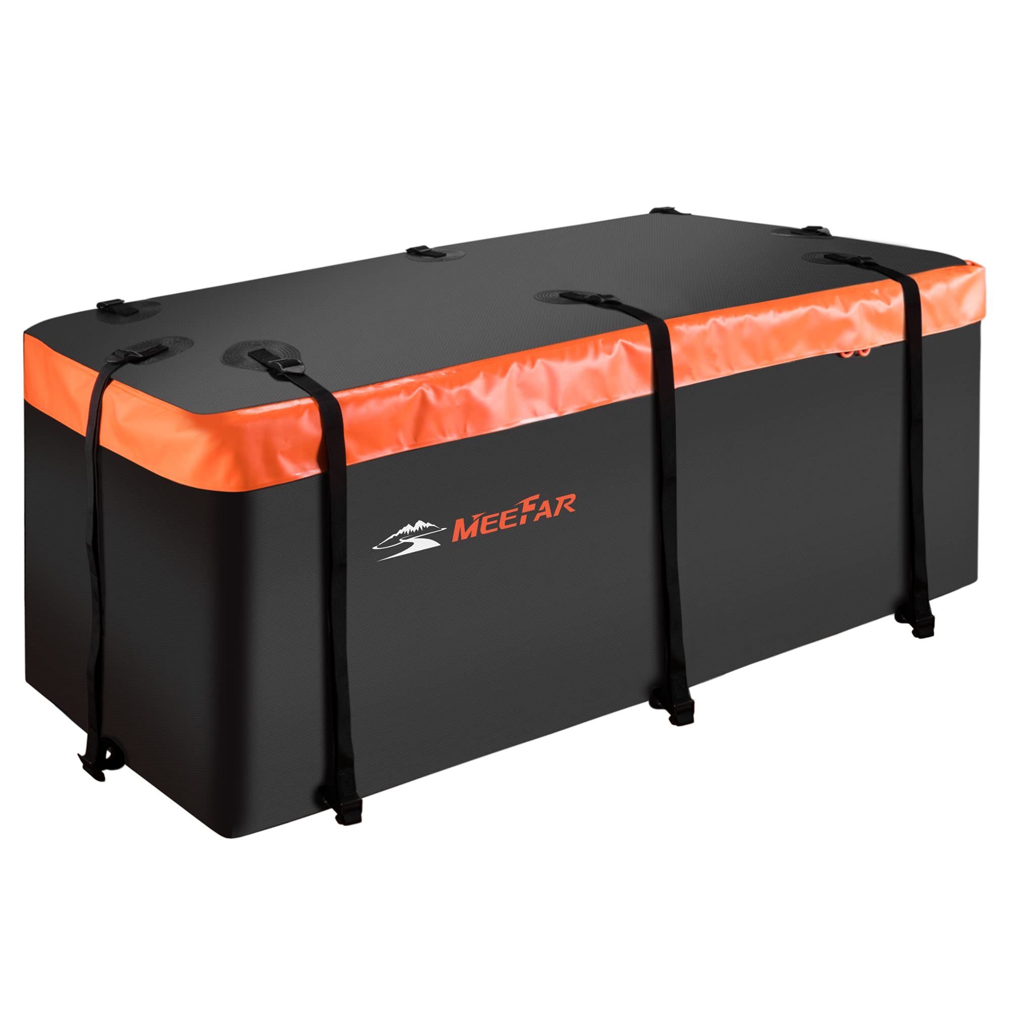 Meefar Hitch Mount Cargo Carrier Bag Soft Shell 100% Waterproof 20 Cubic Feet (59'' 24'' 24'') Include 8 Reinforced Straps For T