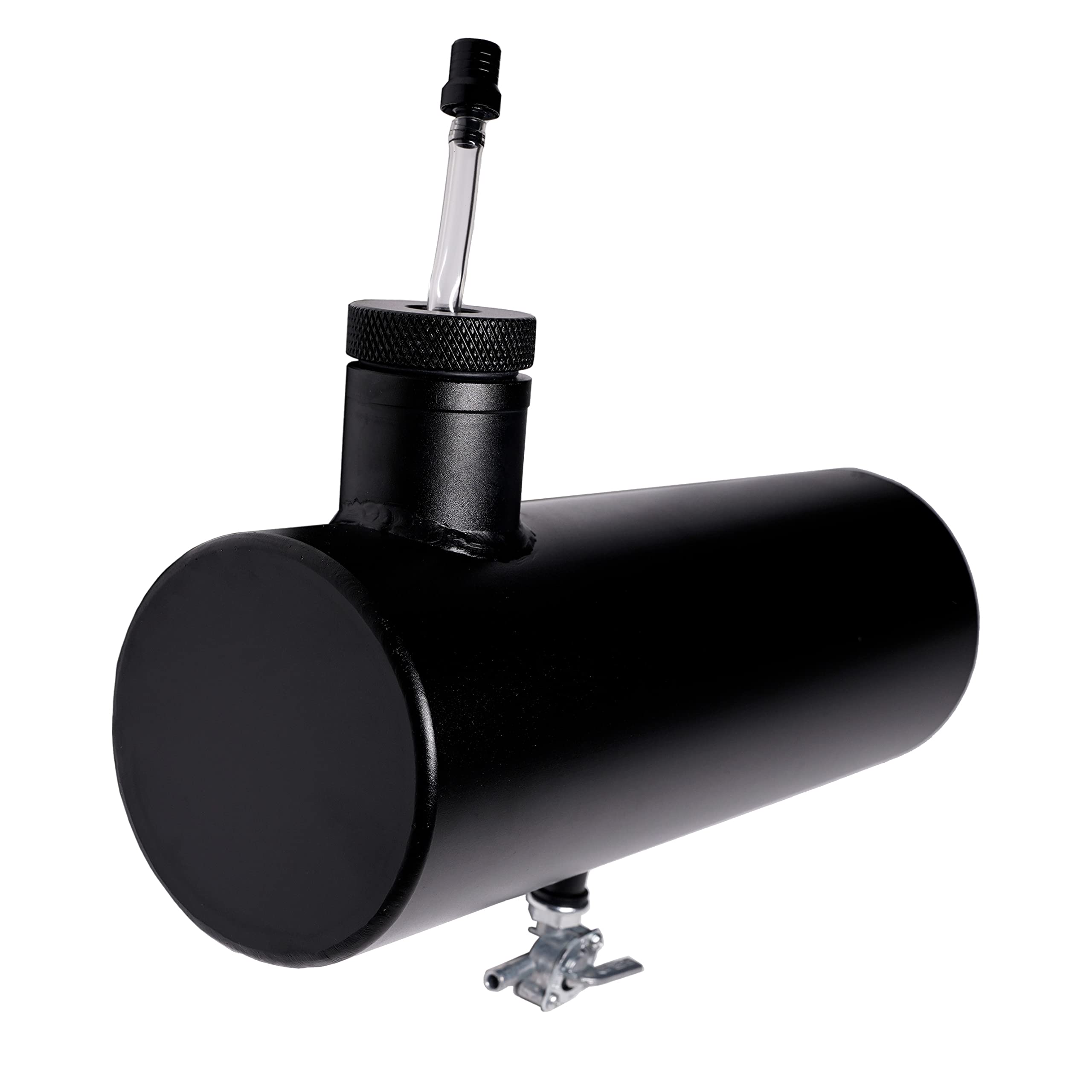 Jmchstore Aluminum Mini Bike Gas Fuel Tank Cylinder 4X11'' For Coleman Baja Montser Mega Moto Predator Hemi Non 212 Engine, Massimo Axis Realtree Motovox Mototec Dirt Gas Bike, Go Kart Parts (Black)