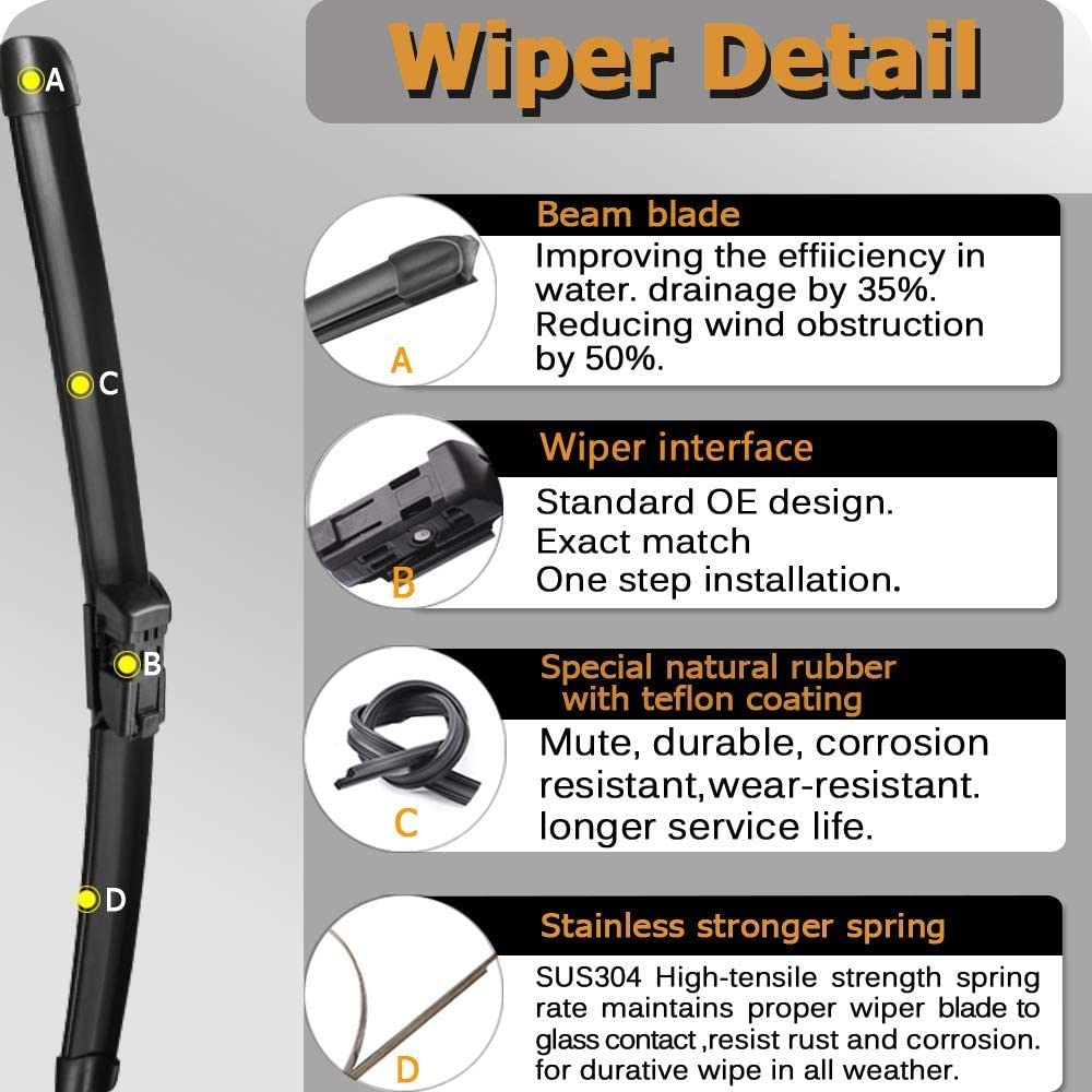 Oem Windshield Wiper Blade Replacement For Gmc Terrain Chevy Equinox 2010-2017 Original Equipment Wiper Blade Set- 24+17+13 (Set