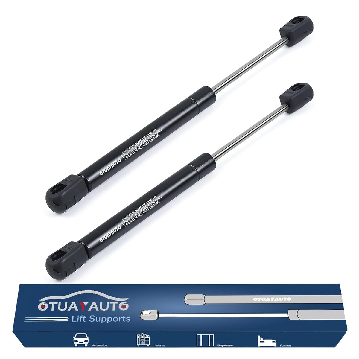 Otuayauto 10 Inch Gas Strut - 150N/33Lbs Universal Lift Support - For Tool Box Shock, Truck Cap Strut, Hydraulic Door Hinge, Cabinet Gas Strut, Rv Door Strut, Camper Shell Strut