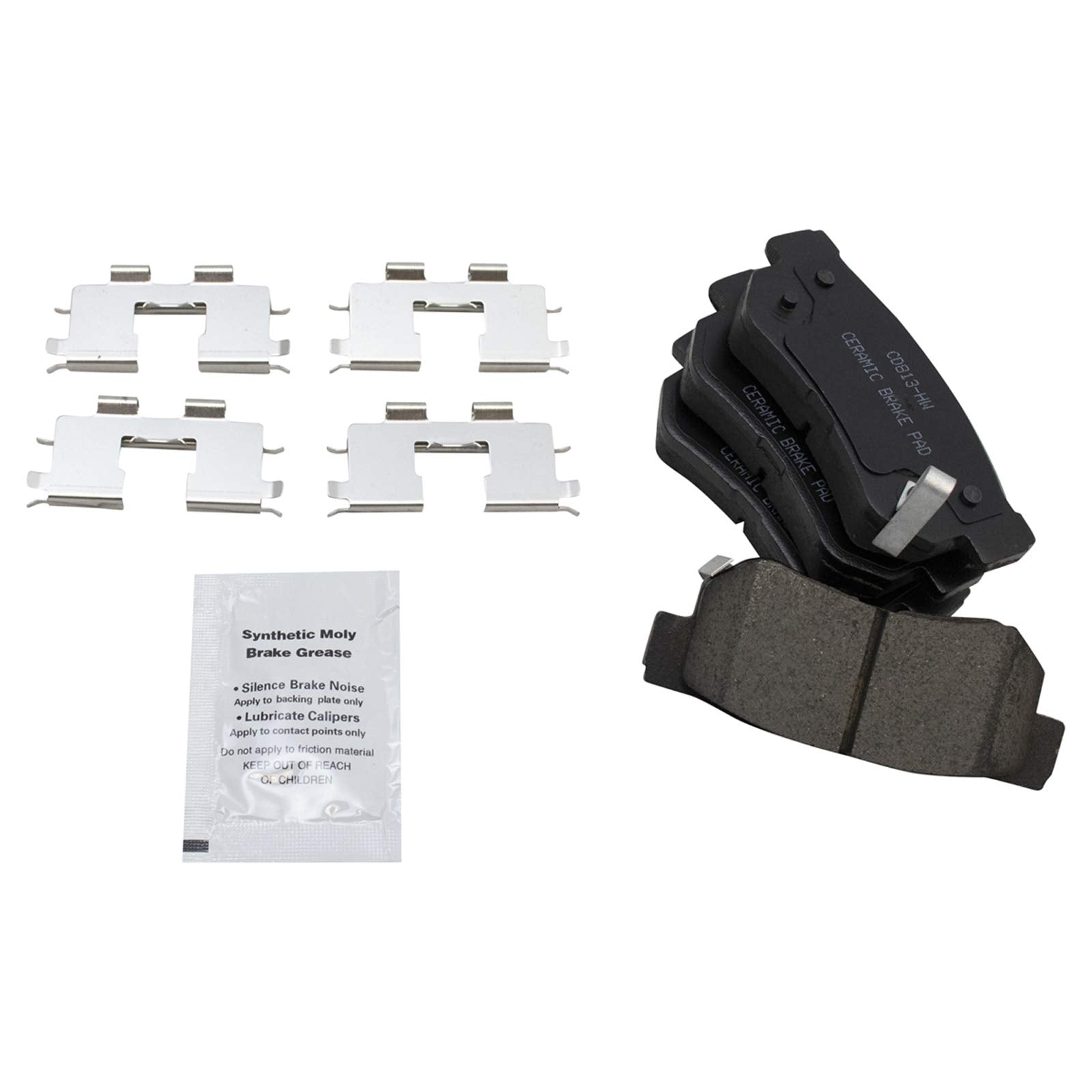 Trq Rear Brake Pad & Rotor Kit Brake Pads Brake Rotor Parking Brake Shoe Set Ceramic Compatible With 2007-2010 Hyundai Elantra