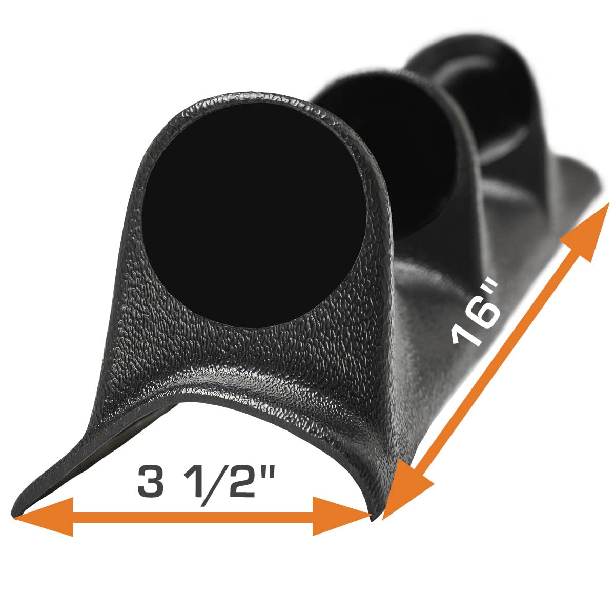 GlowShift Black Triple Pillar Gauge Pod - ABS for 3x 2-1/16" Gauges - Model GS-U3