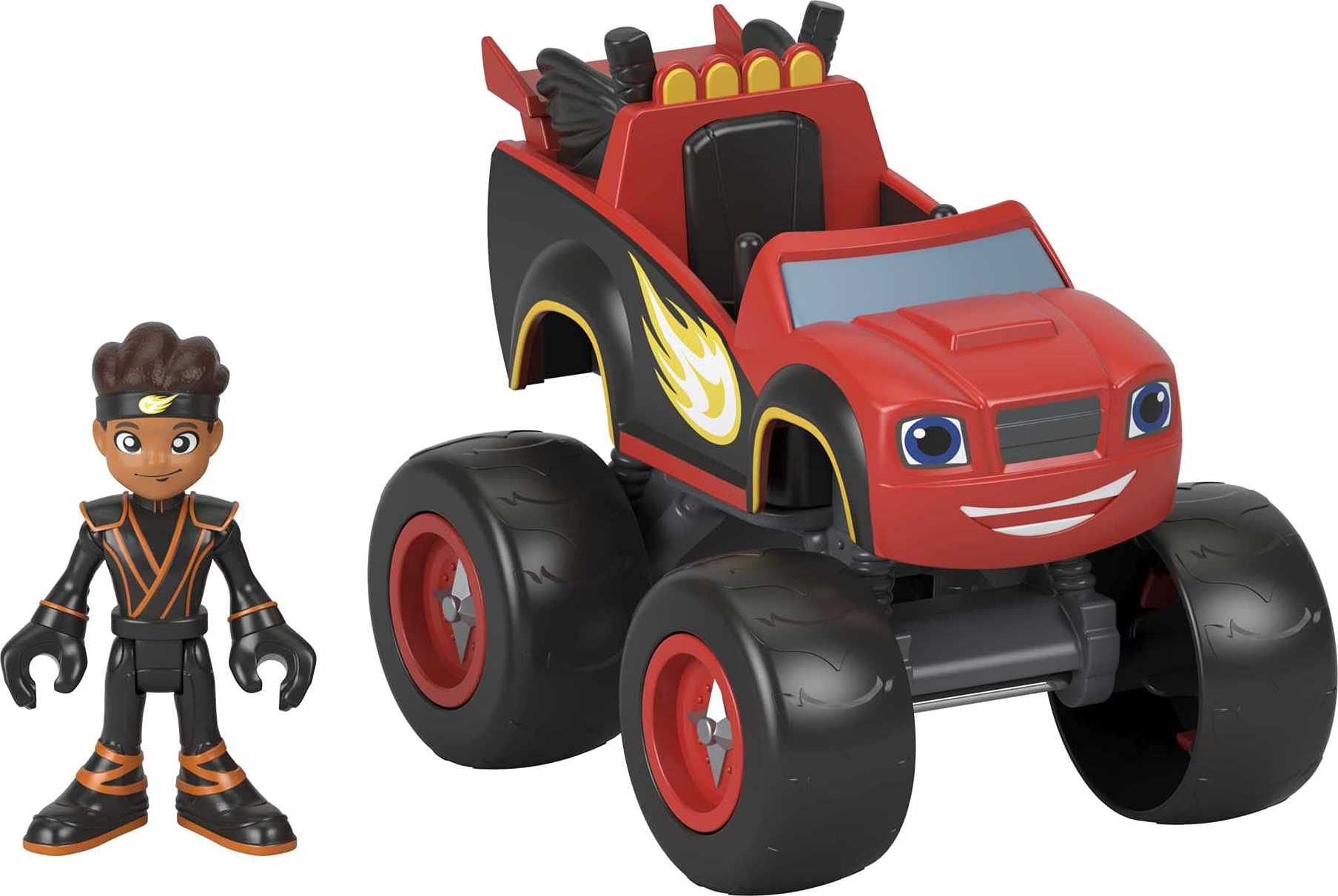 Fisher-Price Blaze And The Monster Machines Toy Truck & Figure Set, Ninja Blaze & Aj, Preschool Racing Play Ages 3+ Years