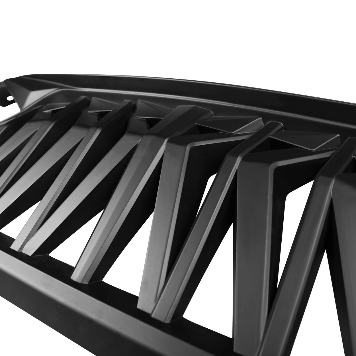 Allinoneparts Matte Black Front Grill, Shark Grille Compatible With 2007-2018 Jeep Wrangler Rubicon Sahara Sport Jk Jku