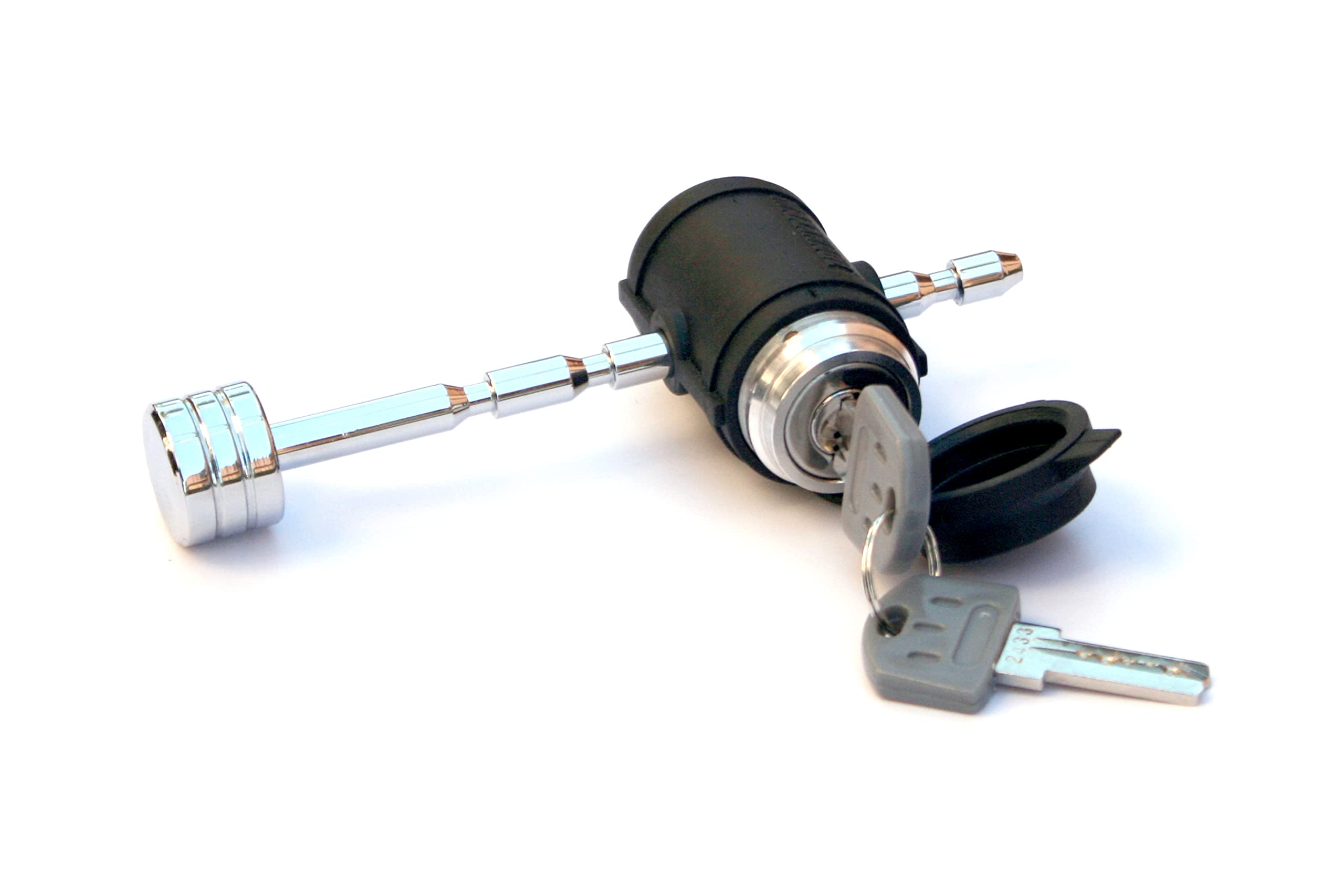 MaxxHaul 50186 Trailer Tongue Coupler Lock Adjustable Trailer Tongue Pin 1/4 Diameter, Fits 1 to 3 Latch-Type Coupler for Traile