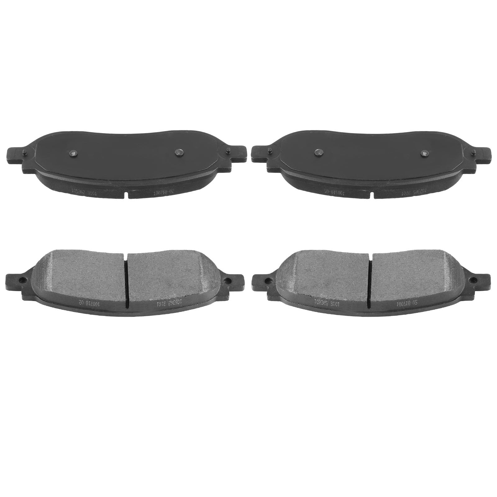 Automuto 4Pcs Rear Semi-Metallic Disc Brake Pads Set D1068 For Ford For F-250 Super Duty 2005-2007, For Ford For F-350 Super Dut