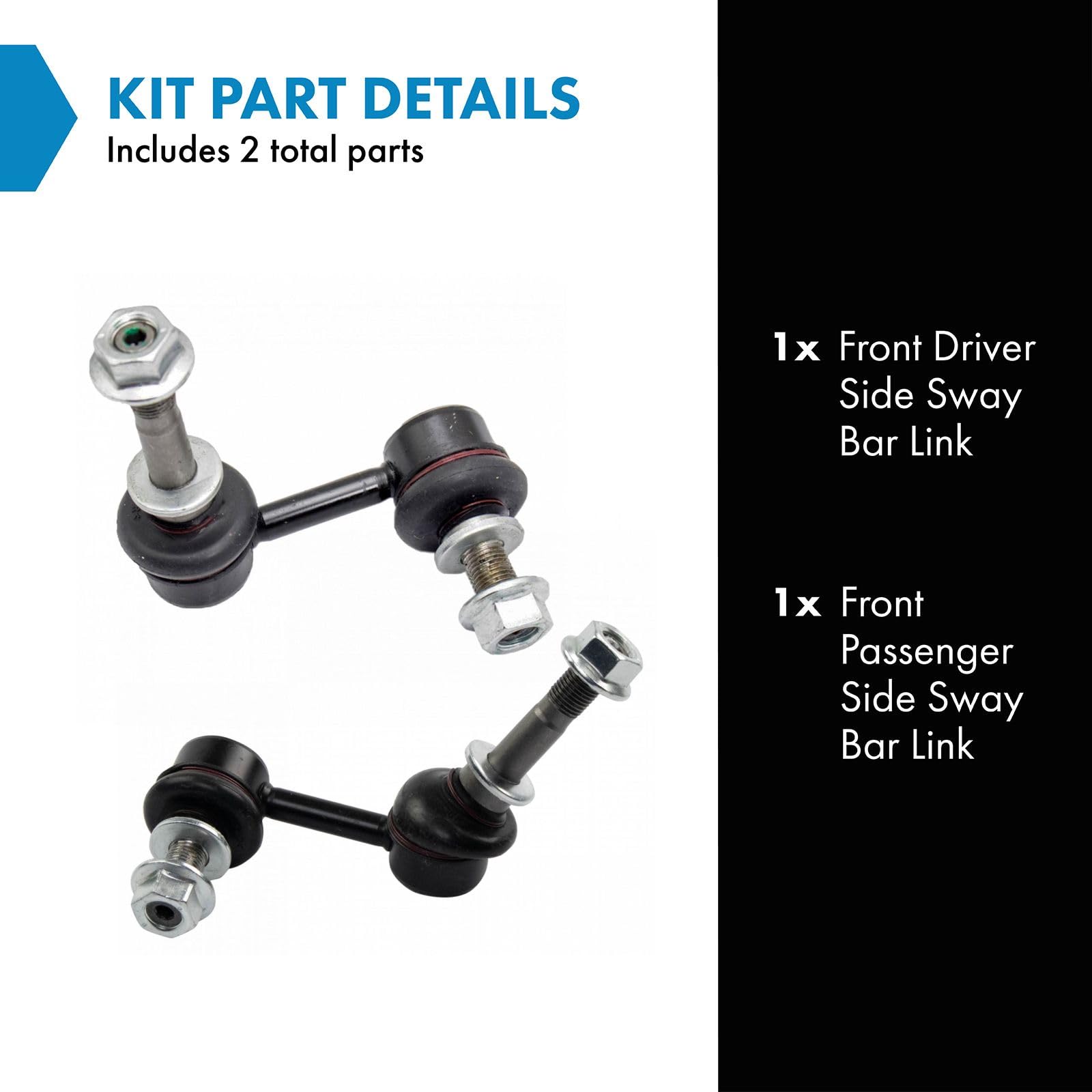 Trq Front Sway Bar Stabilizer Link Set Compatible With 2008-2014 Lexus Is F 2006-2008 Is250 Is350
