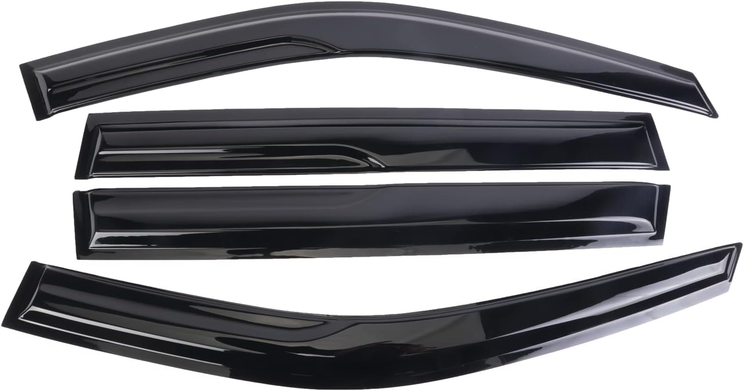 Sontian Rain Guards Tape-On Window Vent Visor Fit 2017-2023 Jeep Compass Window Wind Deflector 4Pcs Vent Shade
