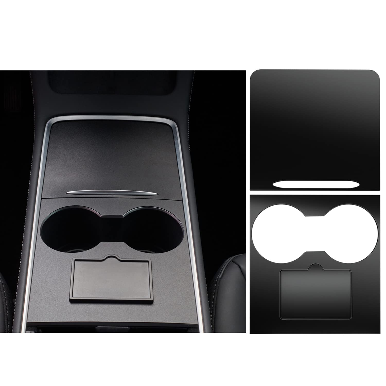 Nestour 2021 2022 2023 Tesla Model 3 Model Y Center Console Wrap Cover Kit, Ultra Slim, Non-Trace Center Console Protector Acces