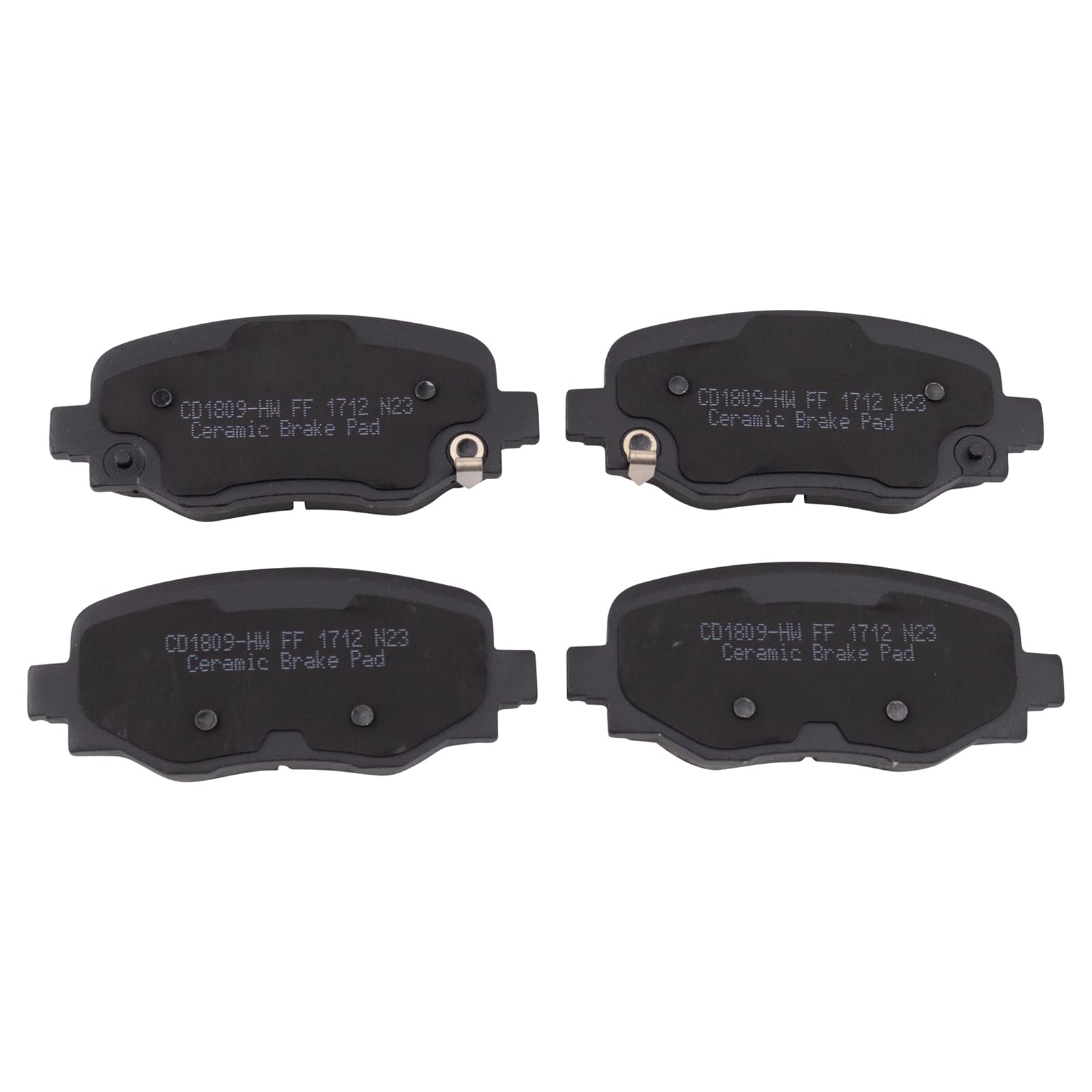 TRQ Rear Brake Pads Ceramic Compatible with 2016-2021 Fiat 500X 2015-2021 Jeep Renegade