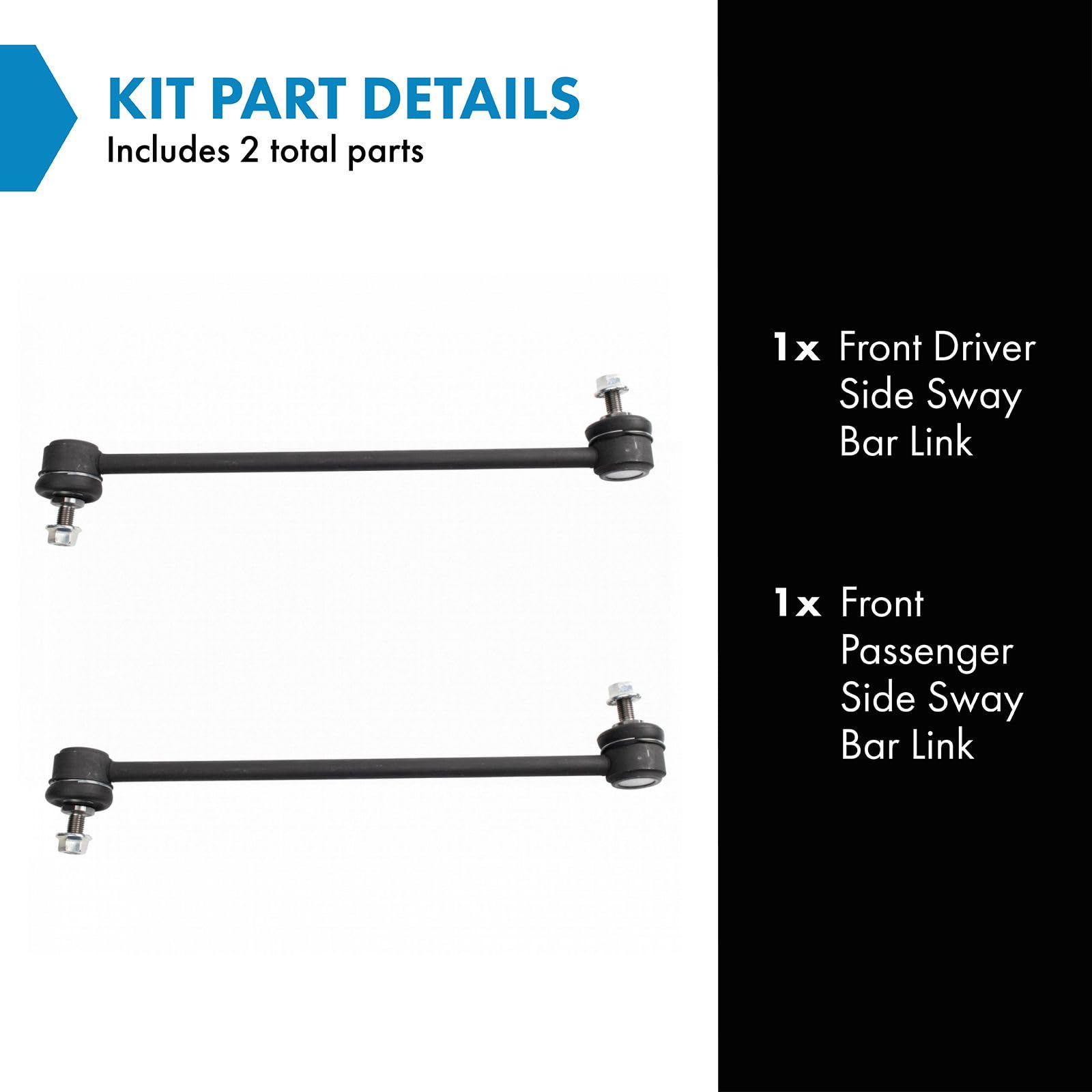 Trq Front Sway Bar Stabilizer Link Set Compatible With 2019-2021 Acura Rdx 2018-2022 Honda Accord 2016-2021 Civic 2020-2022 Cr-V