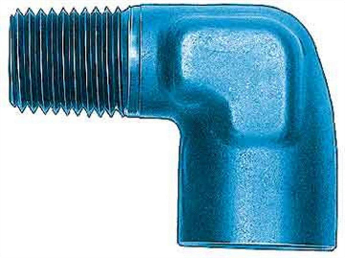 Aeroquip Fcm2147 Blue Anodized Aluminum 1/8 Npt Female/Male 90-Degree Coupler