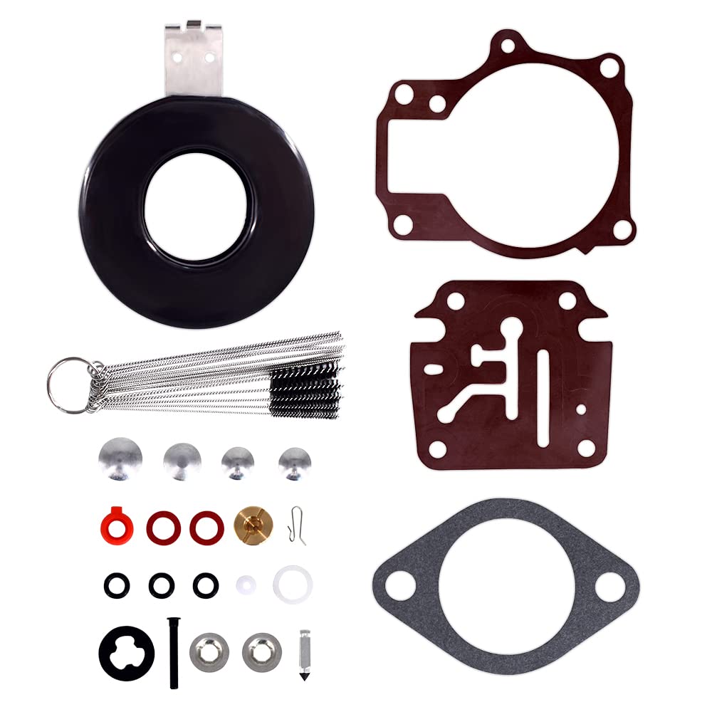 396701 392061 398729 Carburetor Repair Kit with Float Fit for Johnson Evinrude 18 20 25 28 30 35 40 45 48 50 55 60 65 70 75 HP R