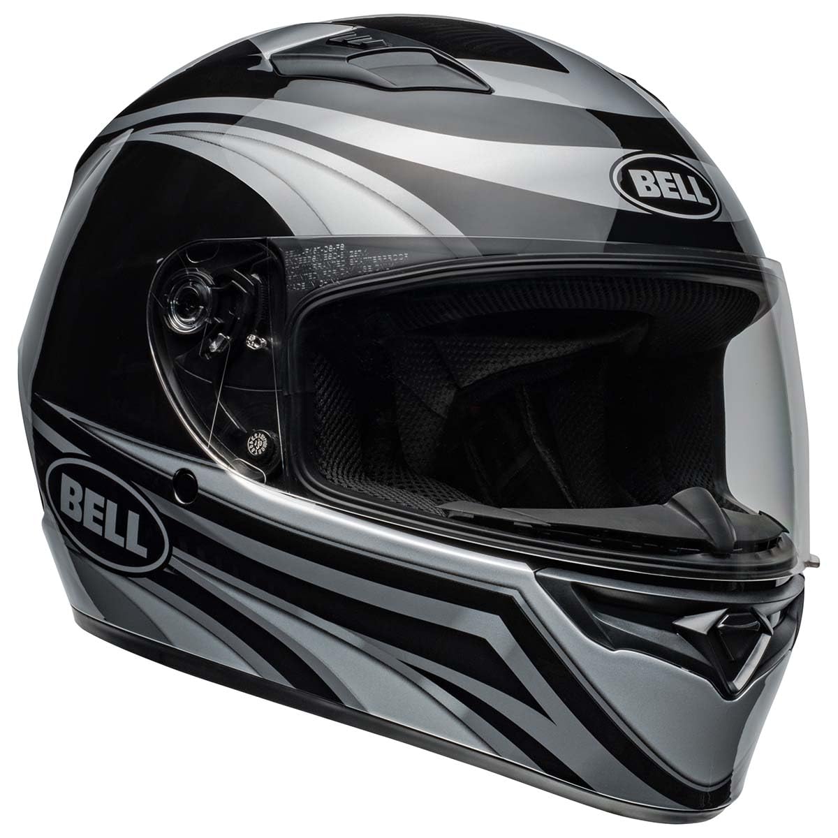 Bell Qualifier Full-Face Motorcycle Helmet (Gloss Conduit Silver/Black - Large)