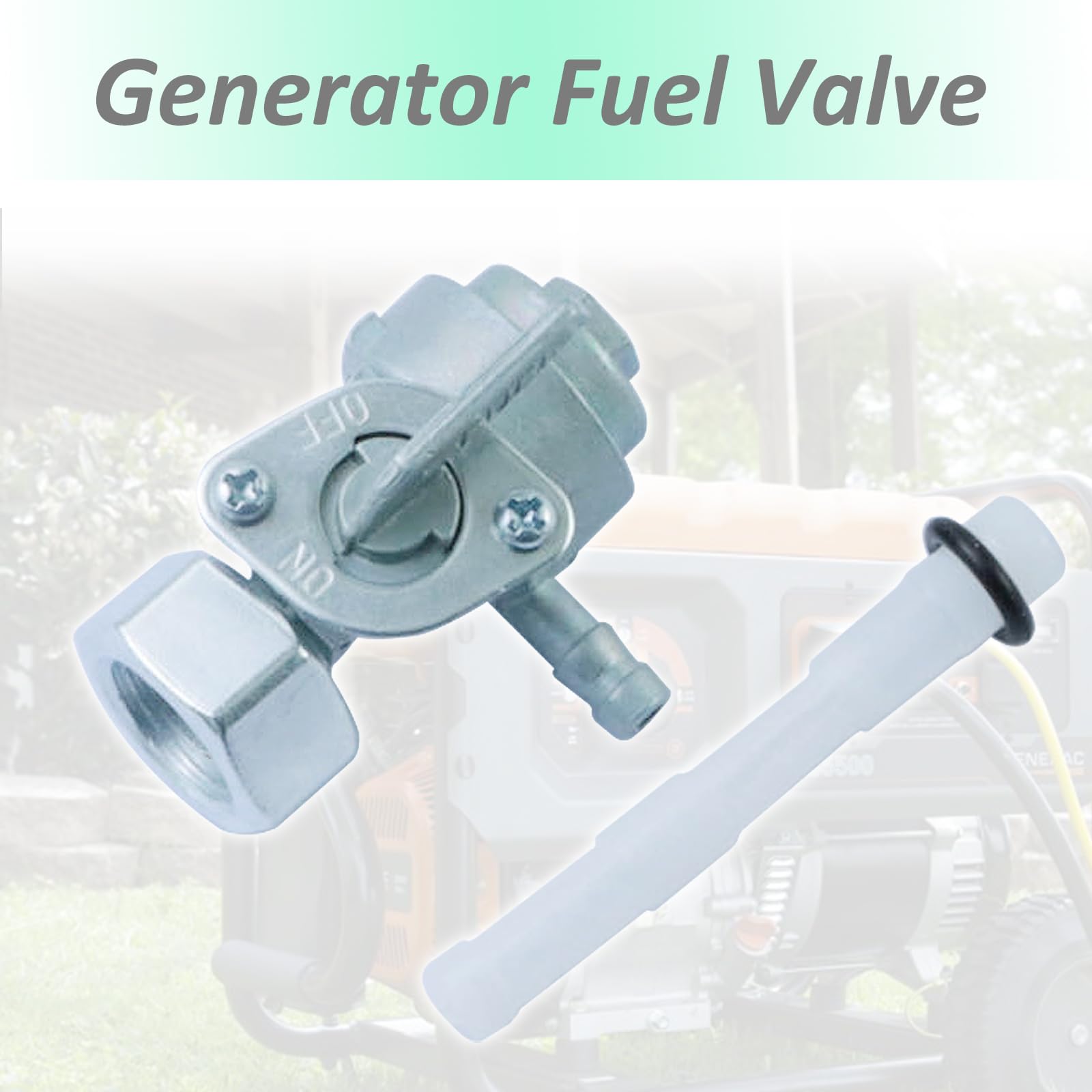 2Pcs M16X1.5Mm Generator Fuel Shut Off Petcock Valve For Predator Generac Duromax Powermate, Gasoline Generator Replacement Parts Fuel Switch Valve