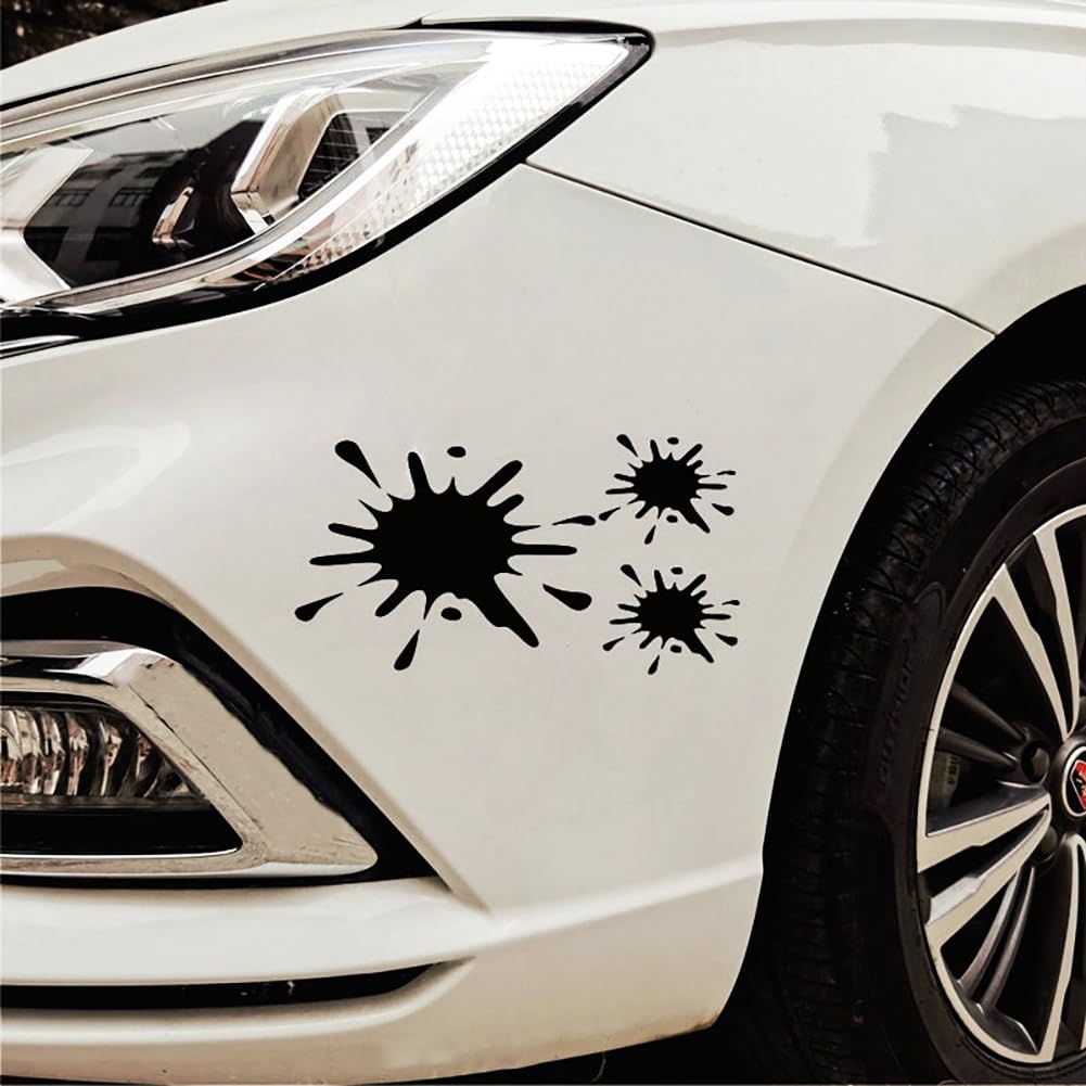 JSCARLIFE Mud Splatter Pattern Car Sticker, Self-Adhesive Vinyl Graphics Decals for Car/Truck, Universal Car Hood Body Side Rear