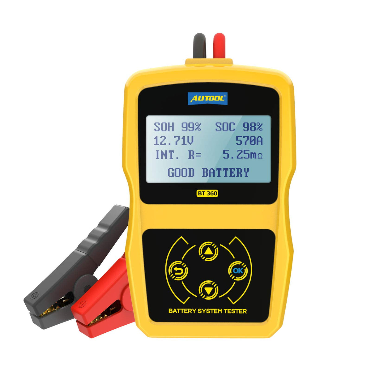 Car Battery Tester 12V Battery Load Tester Autool Bt360 6V-30V Dc Charging Cranking Test 100-2000 Cca Automotive Alternator Test