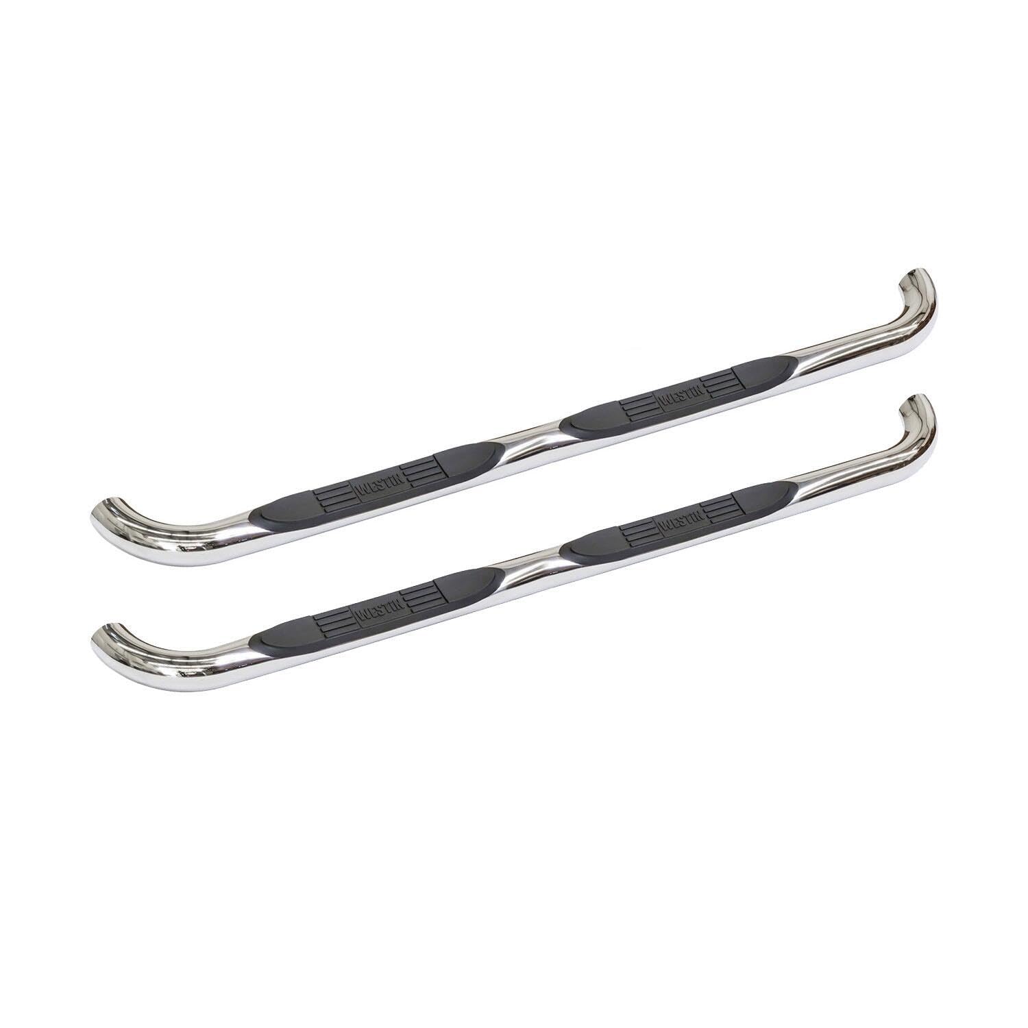 Westin 23-2400 E-Series 3 Round Nerf Bars Fits 2004-2006 Tundra Double Cab Polished Pair