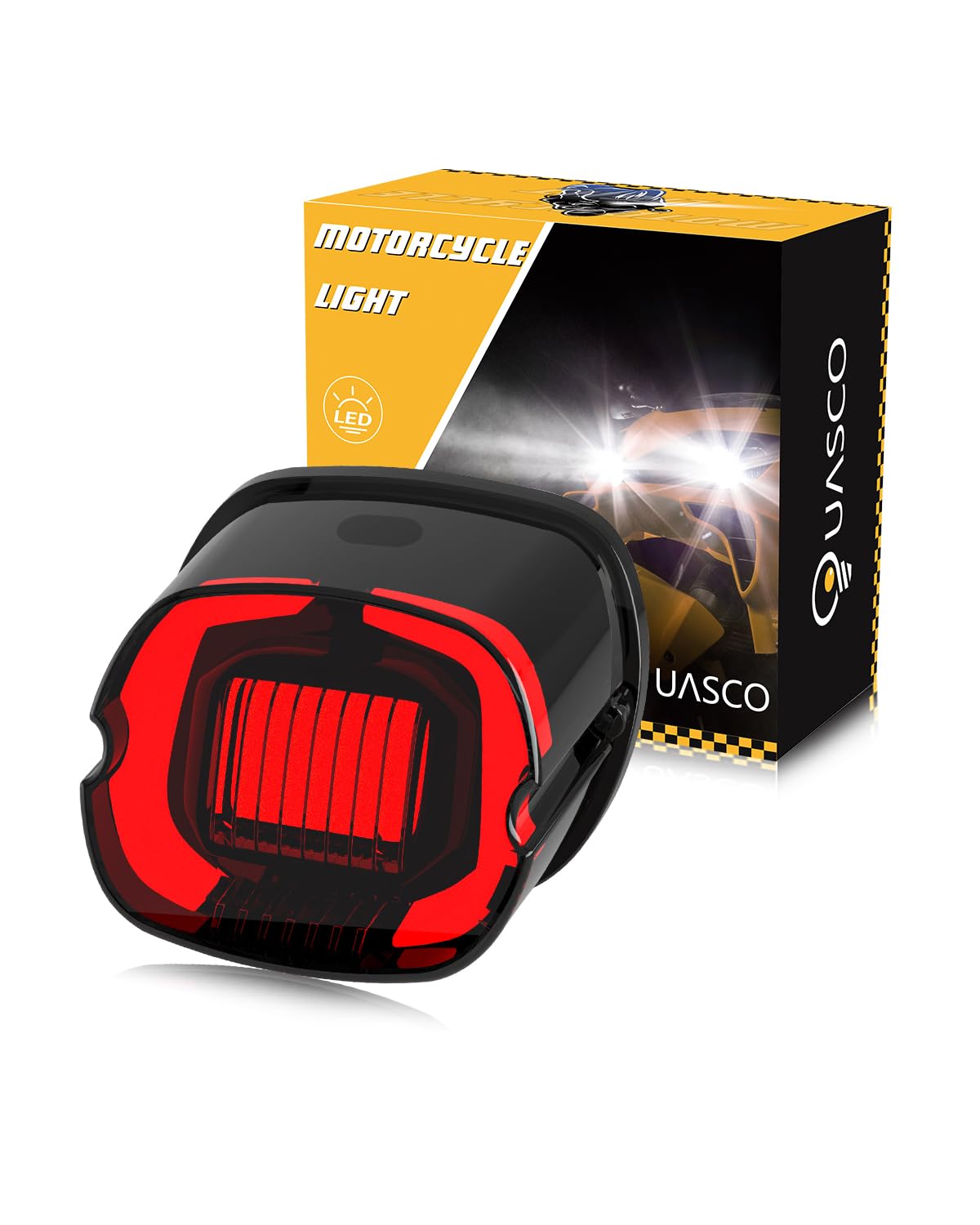 Quasco Led Strobe Brake Tail Light Smoked Rear Taillight Compatible With Harley Dyna Sportster Road King Electra Glide Heritage 