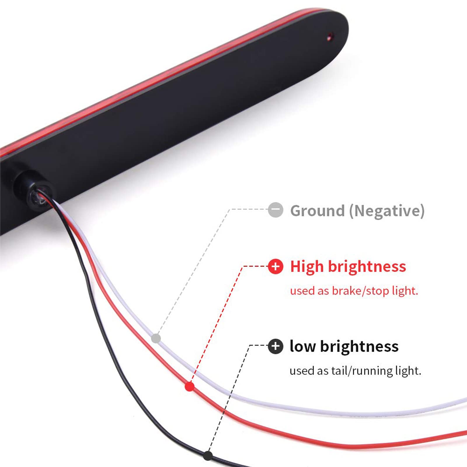 PerfecTech 11 LED Red Trailer Brake Tail Light, 2 Pack 16    LED Bar Stop Turn Signal Tail Lights Waterproof Brake Strip Red Lig