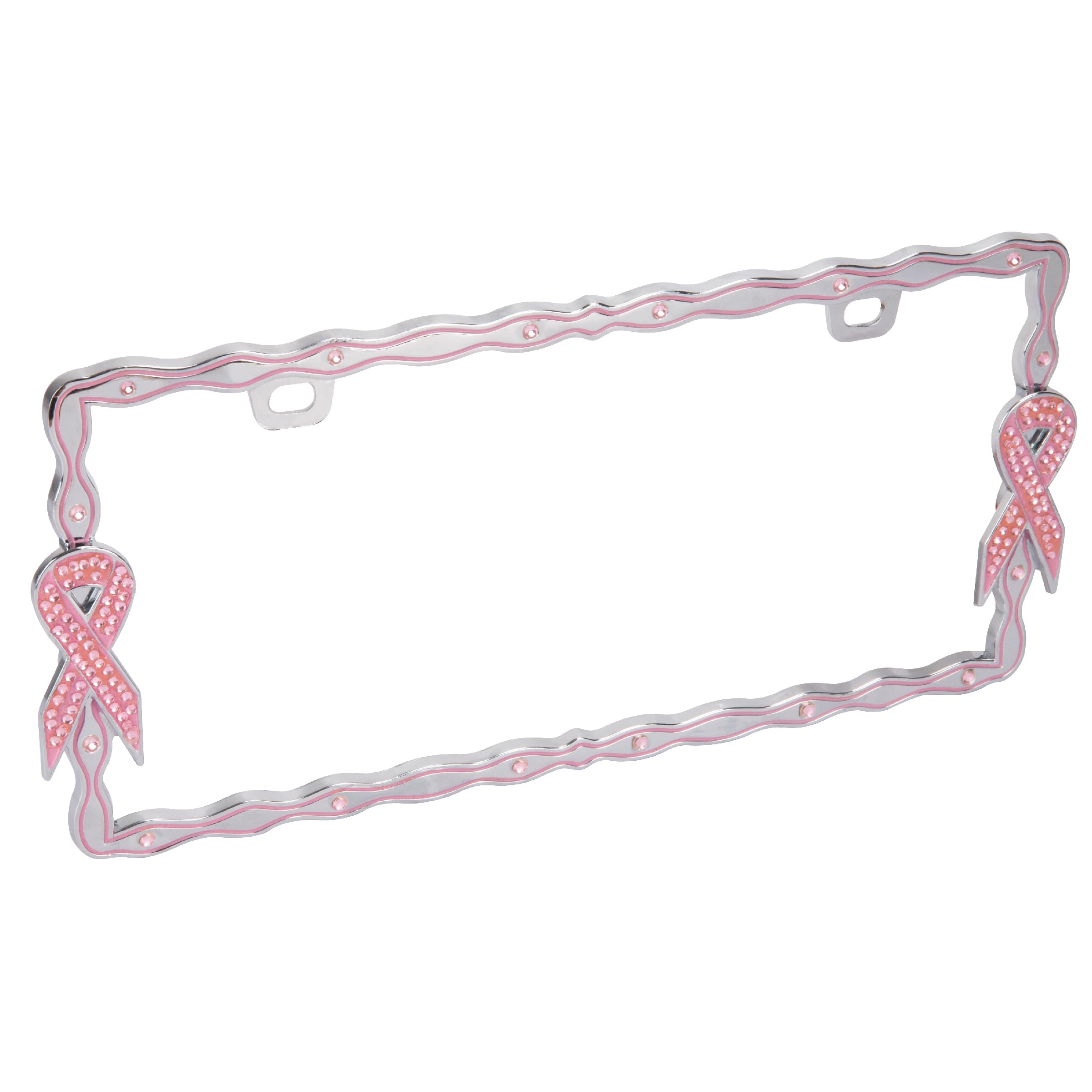Bell Automotive 22-1-46450-8 Universal Pink Breast Cancer Awareness Ribbon Design License Plate Frame