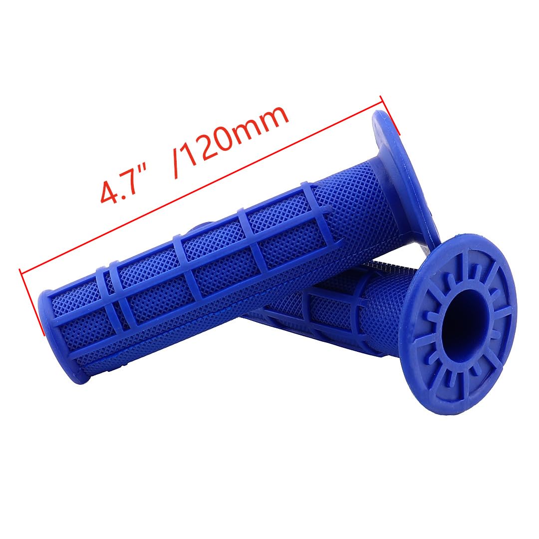 Atv Hand Grips 7/8' Soft Rubber Grip Compatible With Atv Arctic Cat Suzuki Yamaha Kawasaki Honda 400Ex -Blue