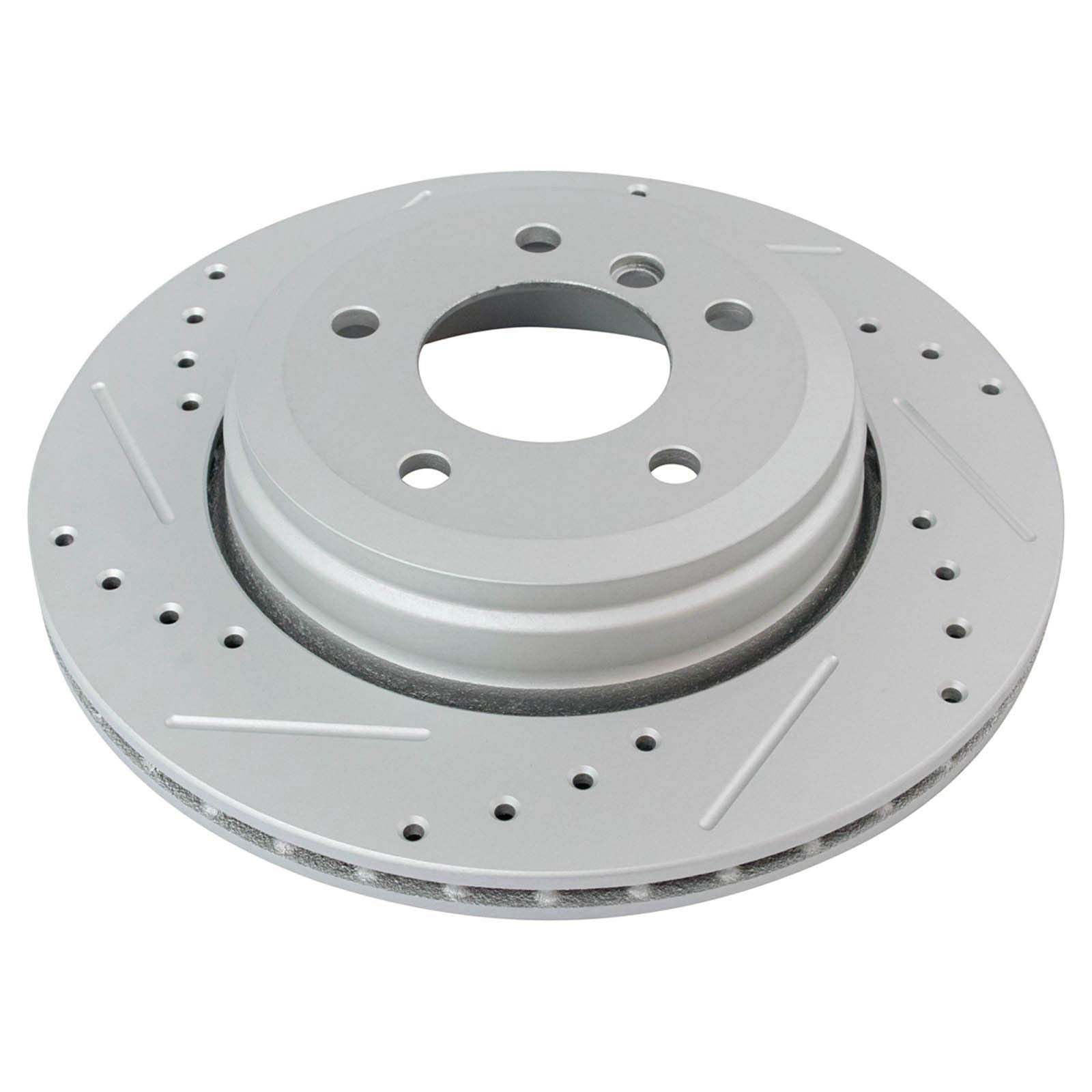 Trq Rear Performance Brake Rotors Set Premium G-Coated Compatible With 2004-2007 Bmw 525I 2008-2010 528I 530I