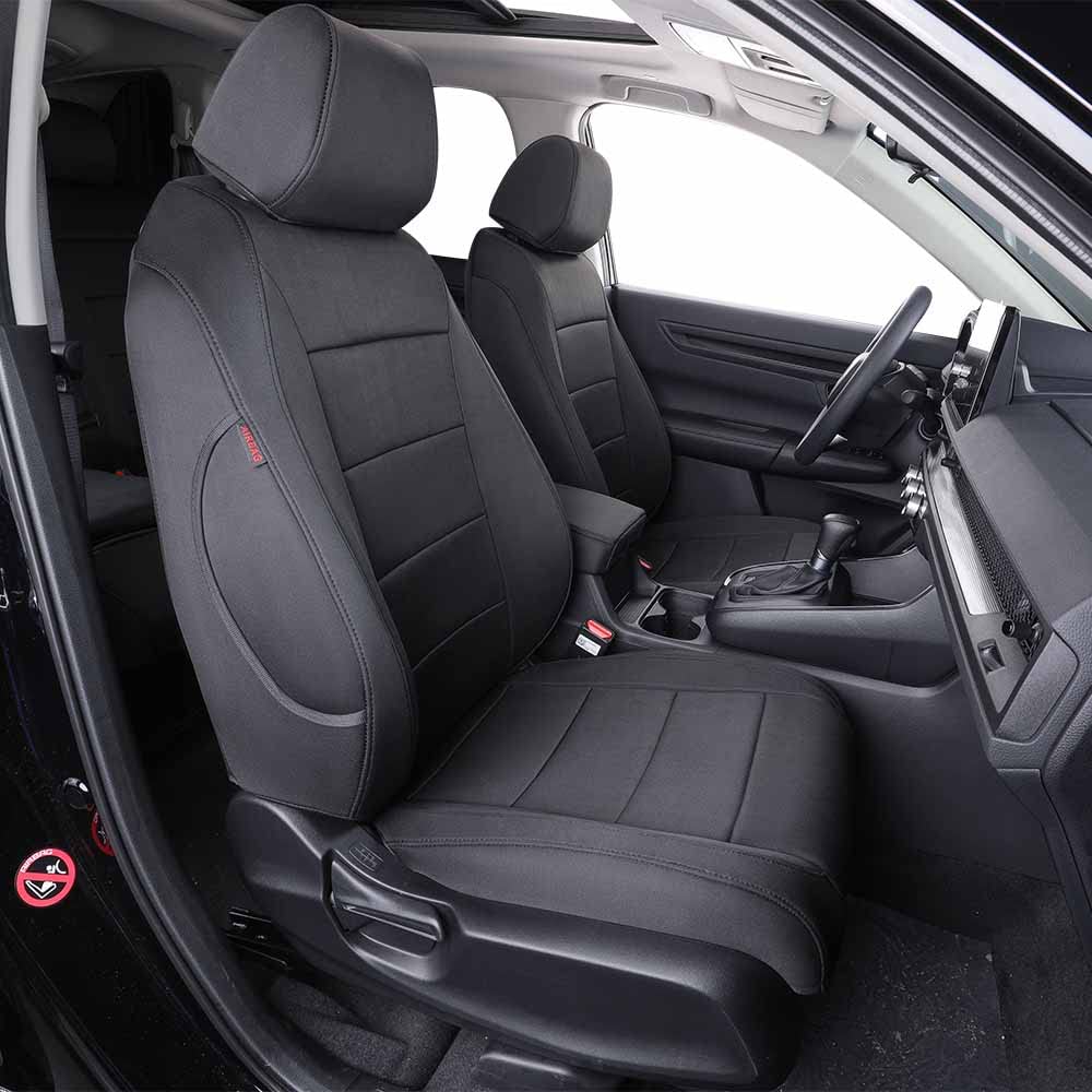 Ekr Custom Fit Crv Seat Covers For Select Honda Crv 2017 2018 2019 2020 2021 2022 - Full Set, Neoprene (Black)