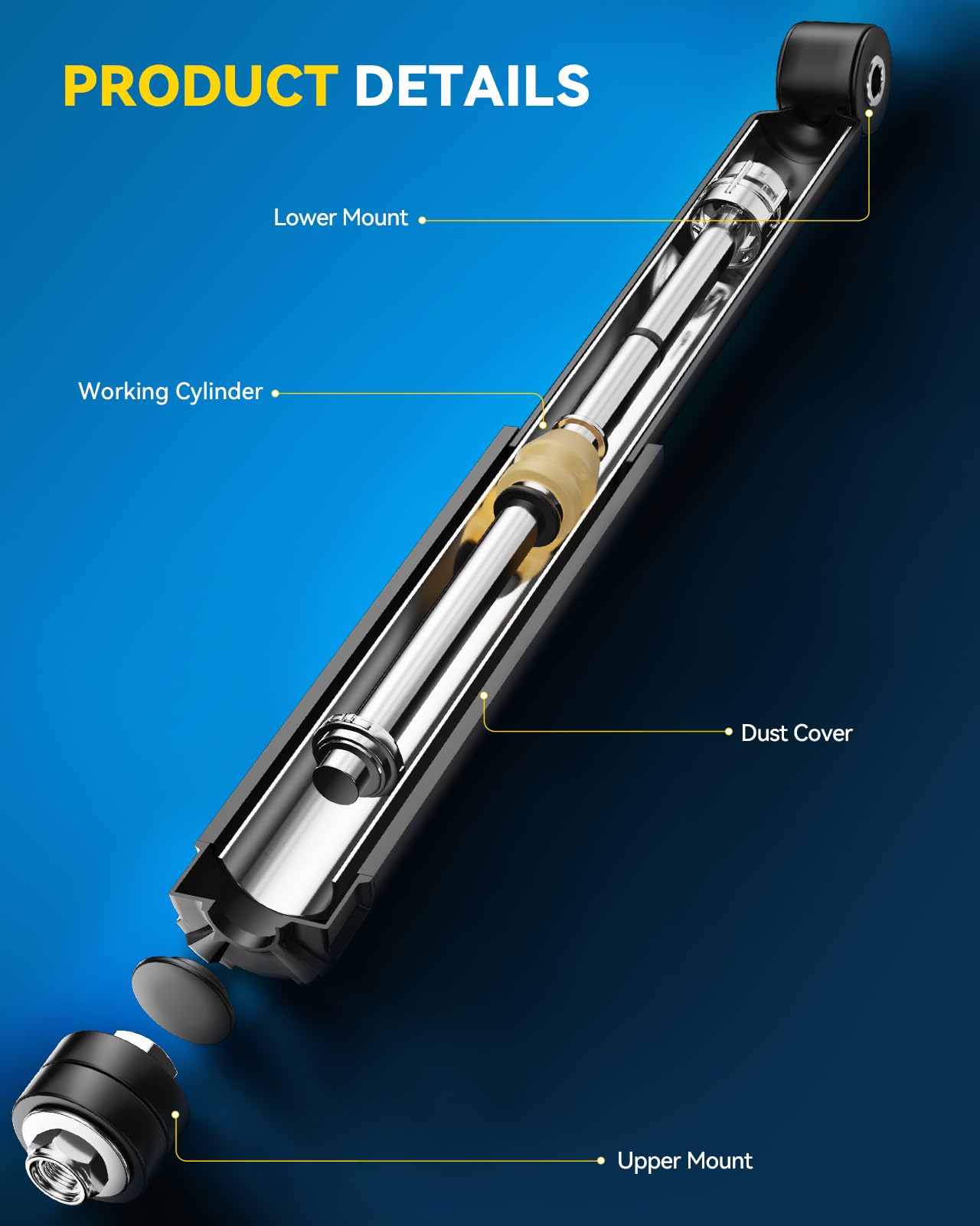 Philtop Front Complete Struts Shock Absorber For Express 1500, Yukon, Tahoe, T100, Savana 1500, C2500, C1500 Suburban, Quick Sus