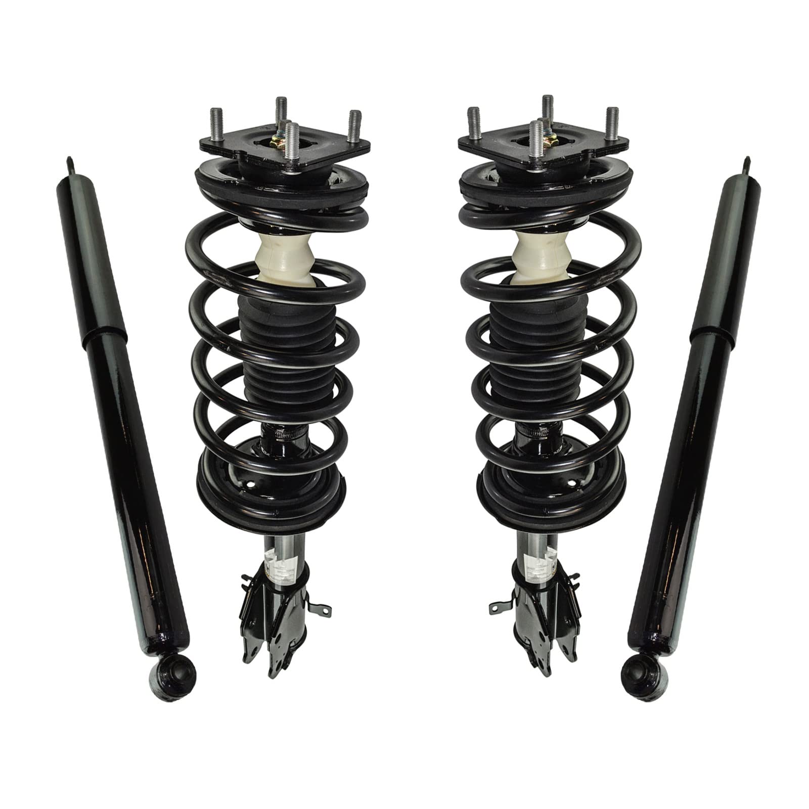 Trq Front And Rear Complete Strut Assembly & Shock Absorber Kit Complete Strut & Coil Spring Assembly Compatible With 2007-2015