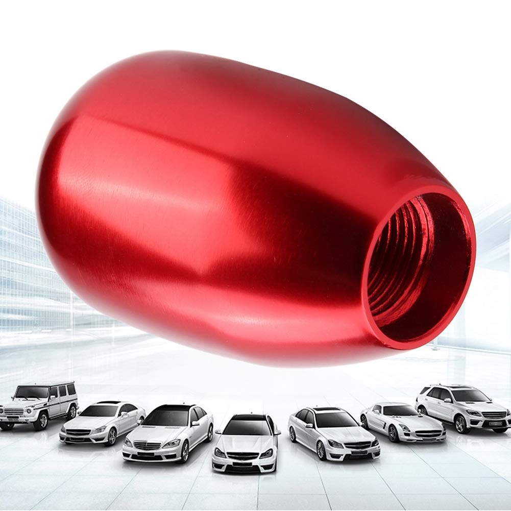 Qiilu Universal Shifter Knobs, Car 6 Speed Manual Gear Shift Lever Knob Stick Head, Shifter Knob(Red)