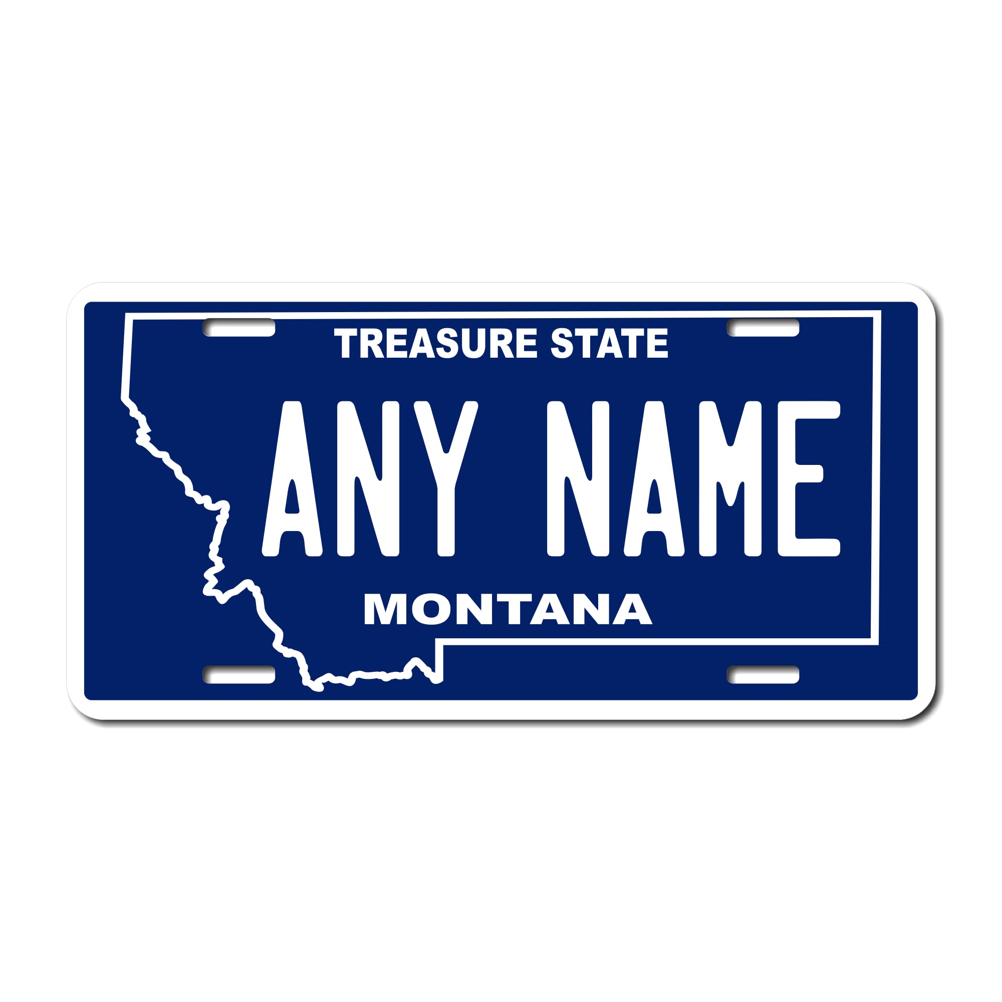 Personalized Montana License Plate 6 '' X 12 '' (Inches) Aluminum. Add Your Name, Text Or Numbers.Full Size Novelty Plate - Fits