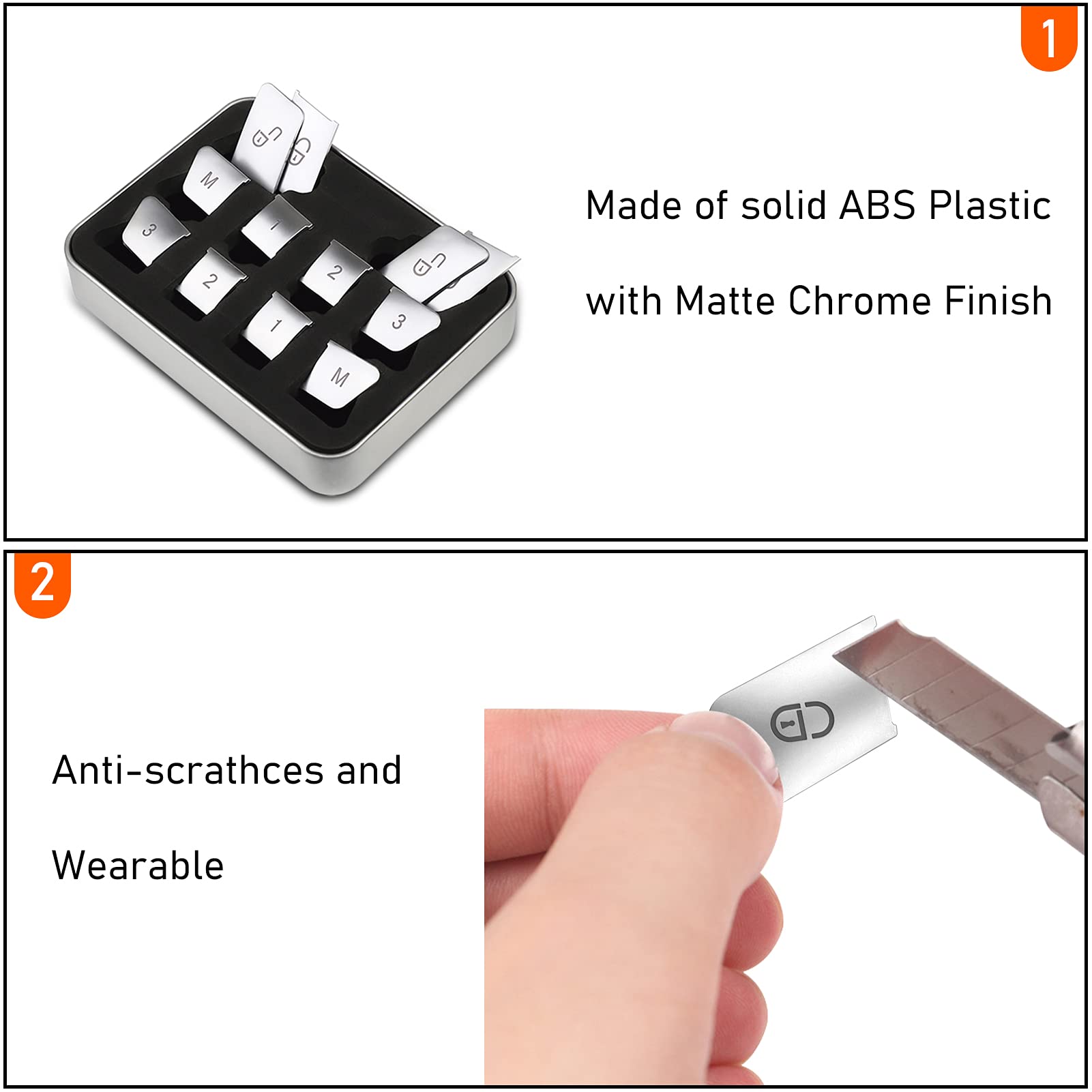 Jaronx Compatible With Mercedes Benz Door Lock Button Cover And Seat Memory Door Button Cover Stickers For B W246,C-Class W204,E-Class W212,Ml W166,Cla,Glk X204,Gl X166,Cls (12Pcs)