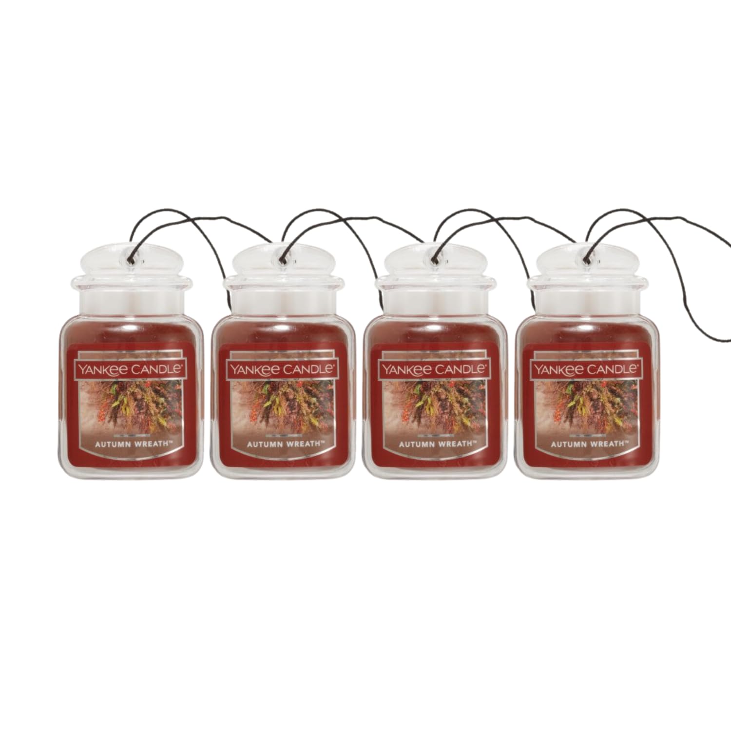 Yankee Candle Car Jar Ultimate, Autumn Wreath, 0.96 OZ (Pack of 4)