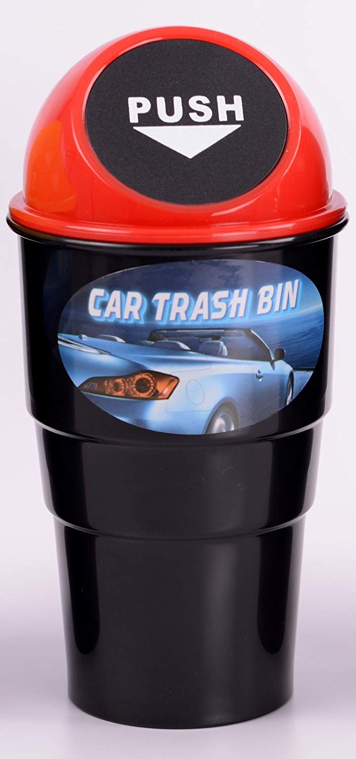 True Vision Mini Car Trash Bin (Red) for Hyundai Creta
