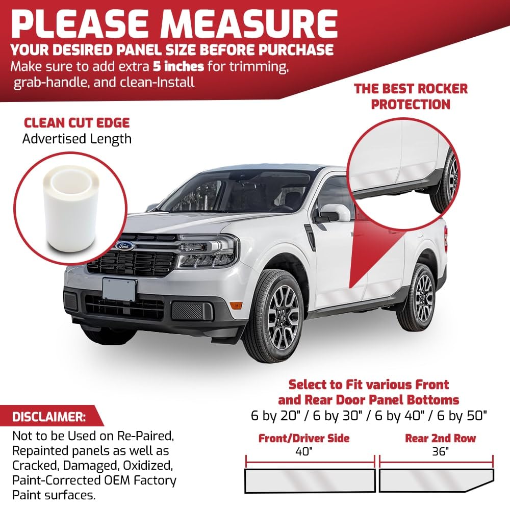 [Armor Up] 6''X120'' Bulk Roll Clear Paint Protection Film For Cars, Trucks - 8-Mil Tpu Automotive Protector Wrap For Bumper, He