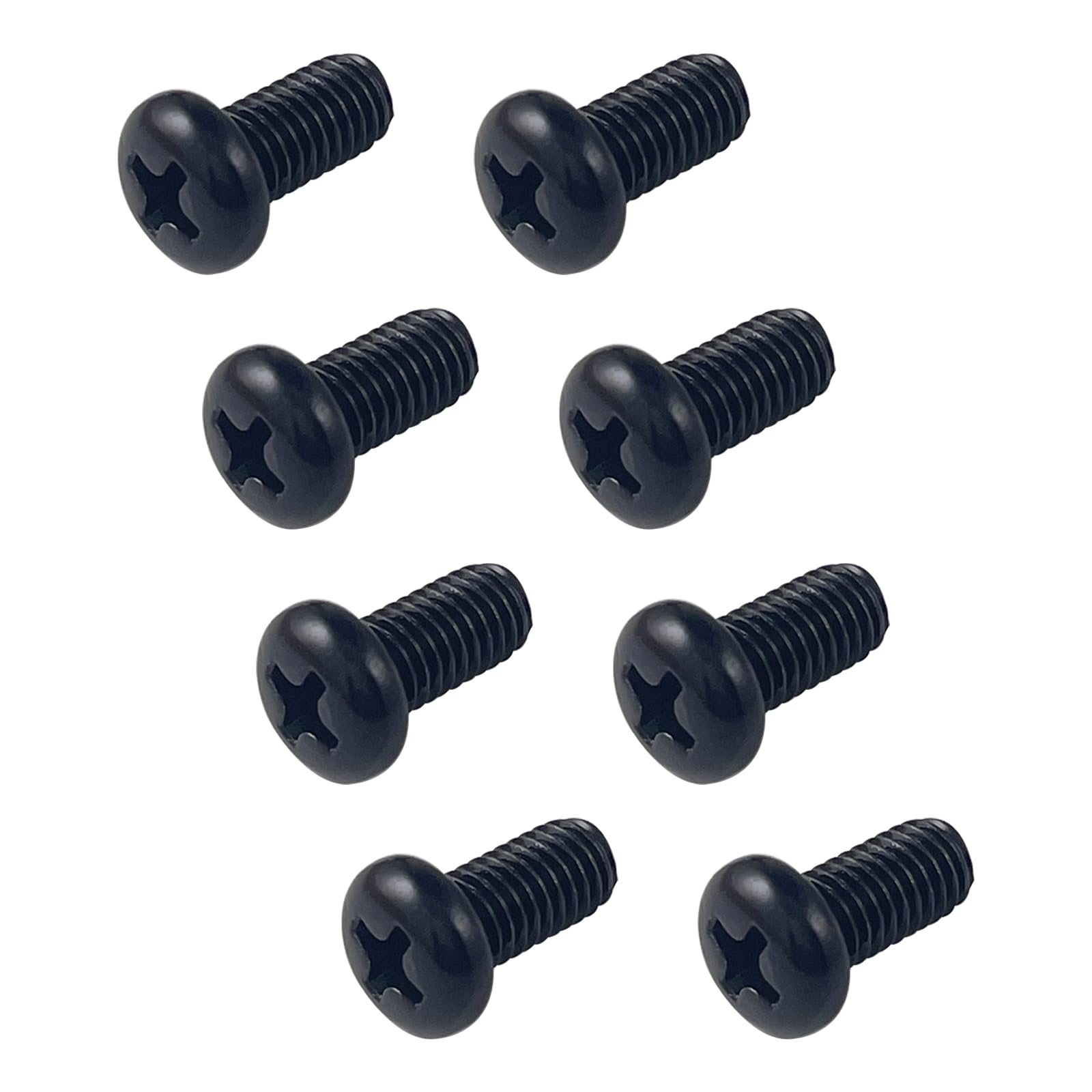 Rear License Plate Screws M5-0.8X10mm Compatible with Tesla Model 3, Y and BMW 18-8 Stainless Steel Black Zinc Plated 8 Pack