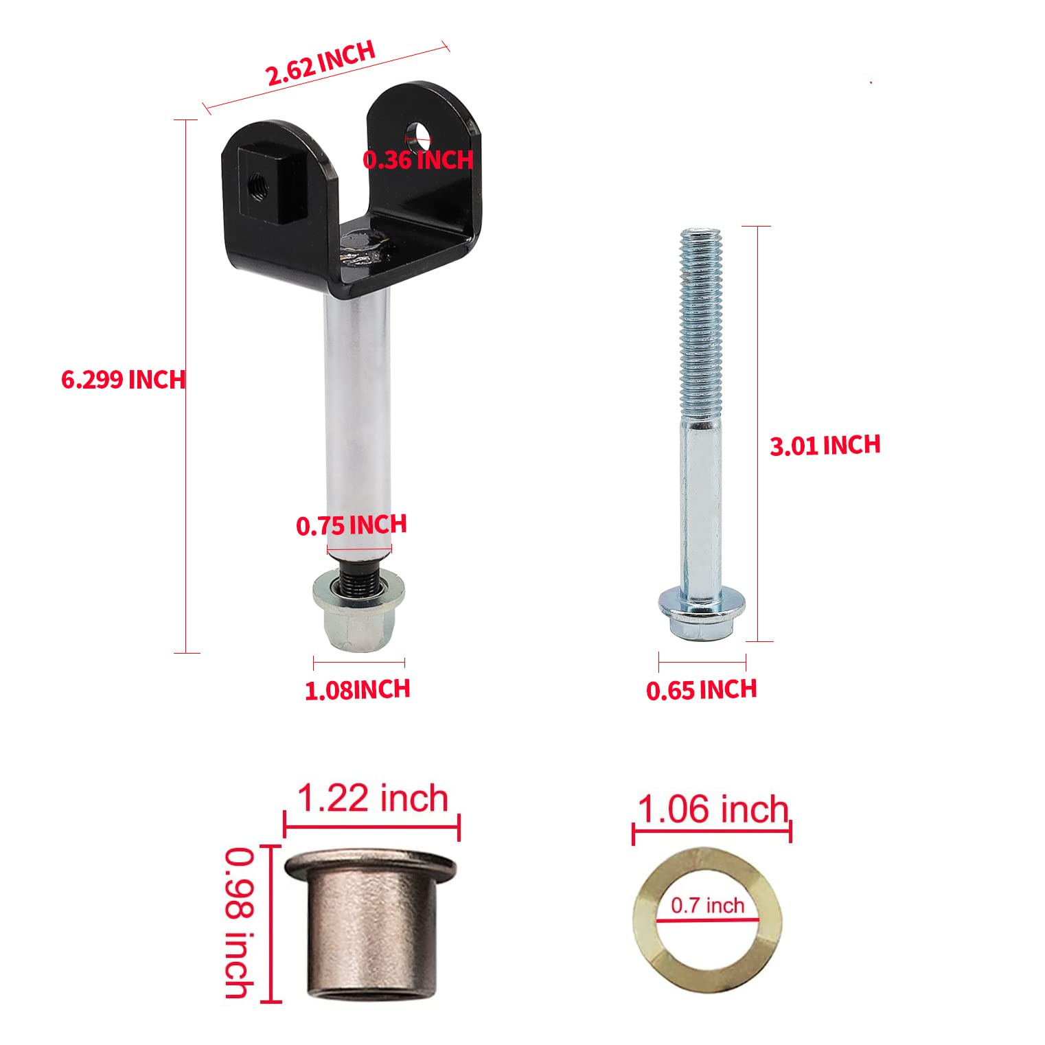 Drive-up Golf Cart King Pin Repair Kit for Club Car Precedent 2004-Up, 2 Pcs Bushing Kit, Replaces OEM 102287201, 103638601,