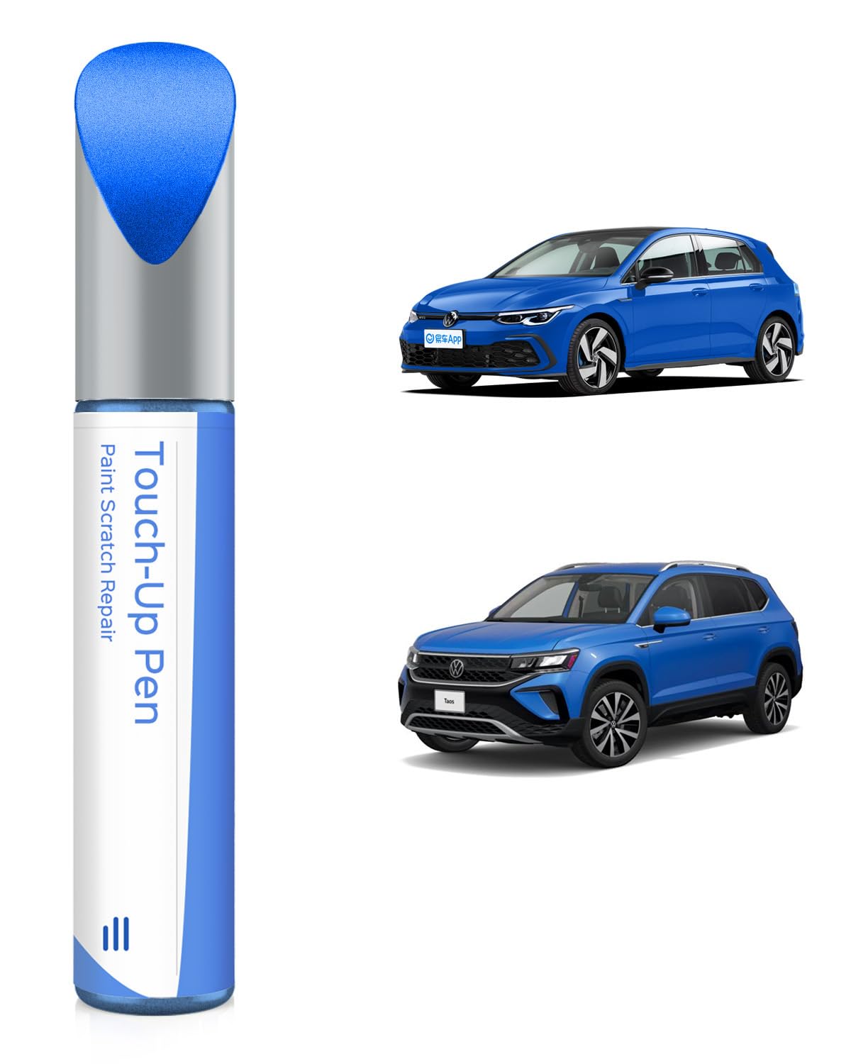 PARTS4EV LD5C/D7 Cornflower Blue Touch Up Paint Compatible with Volkswagen Exact Match Chips and Nicks Touch Up
