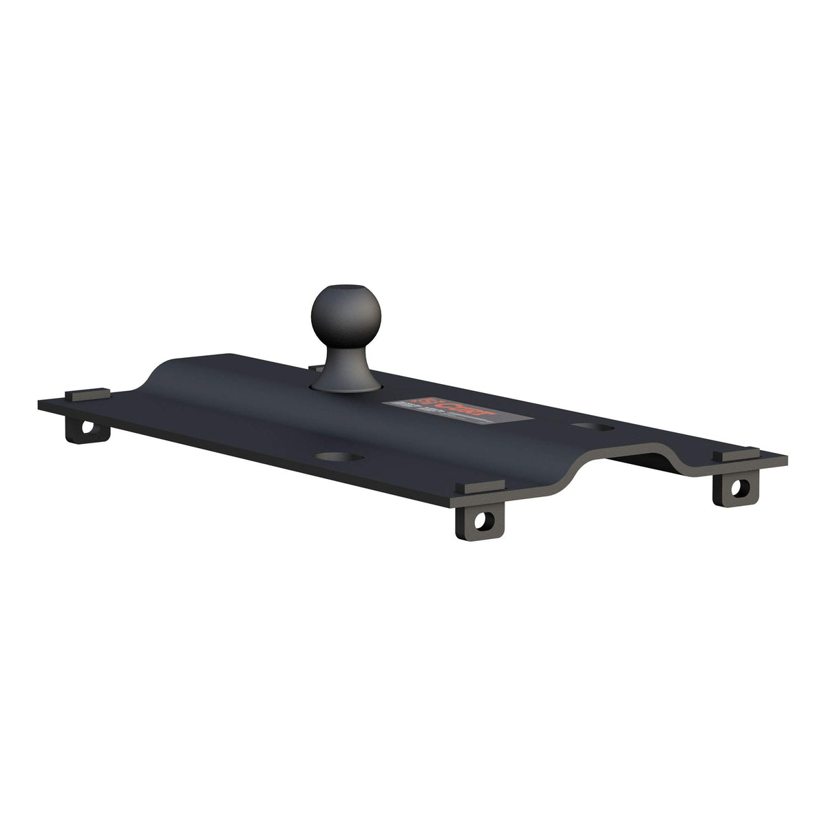 CURT 16055 Bent Plate 5th Wheel to Gooseneck Adapter Hitch, Fits Industry-Standard Rails, 25,000 lbs, 2-5/16-Inch Ball, Carbide 